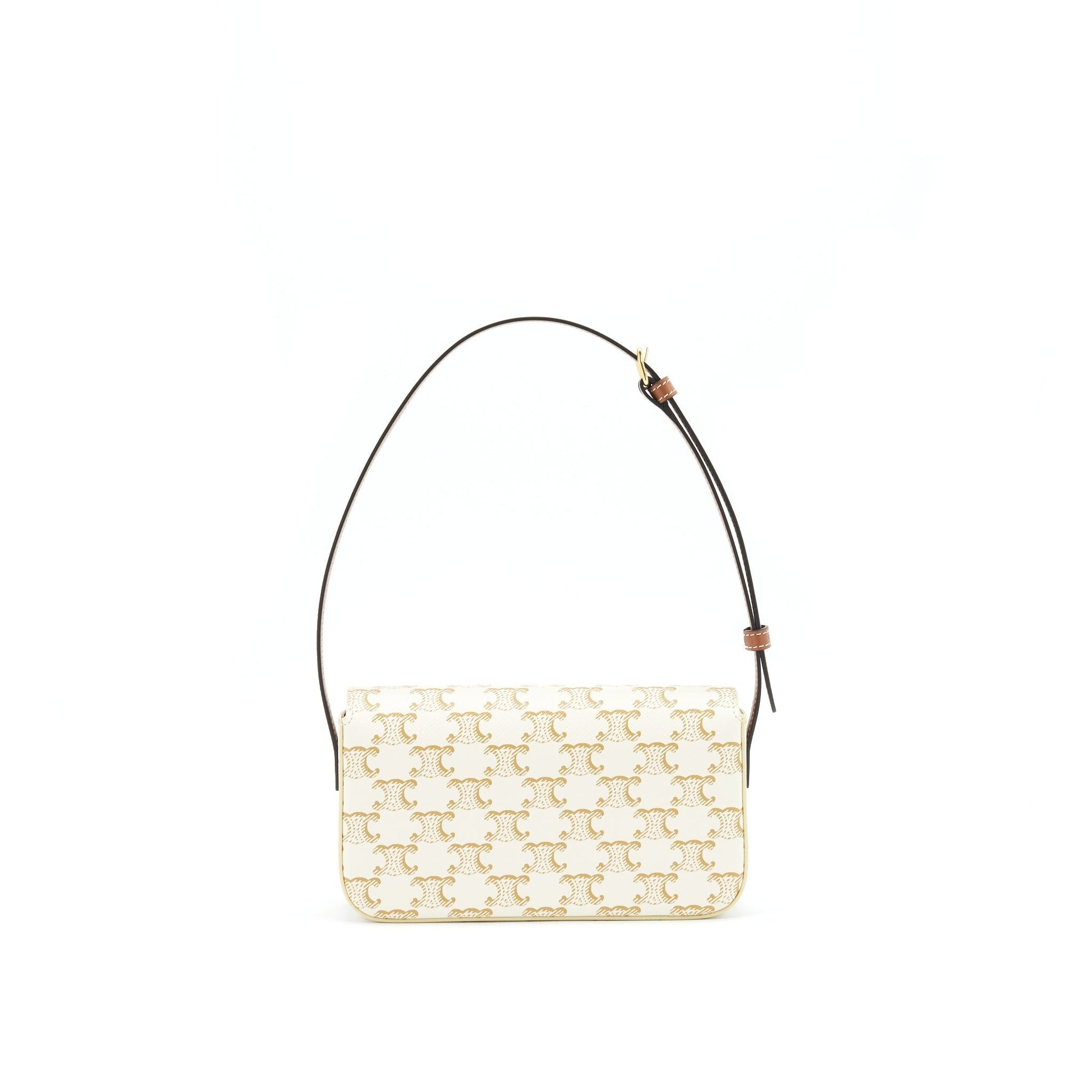Celine Triomphe Purse Calfskin Handbag White Mini Travel Bag