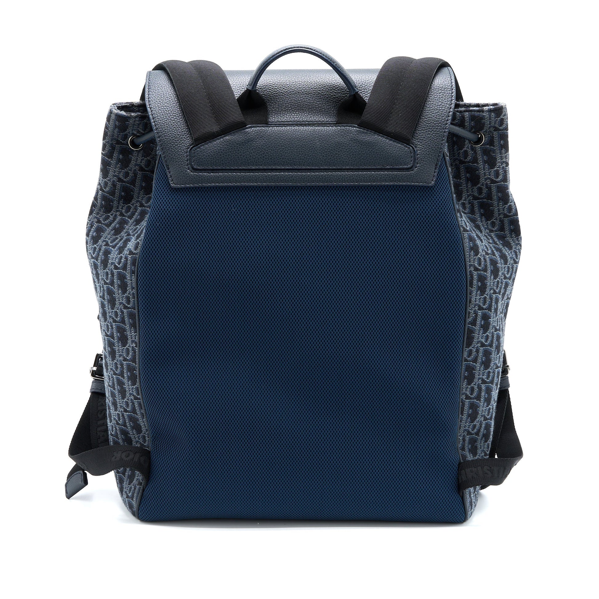 Dior Homme Backpack Oblique Jacquard Grey Handbag Leather Canvas