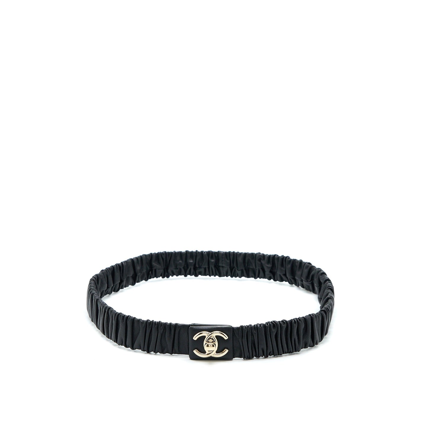 Chanel t Tone Black Gold Belt