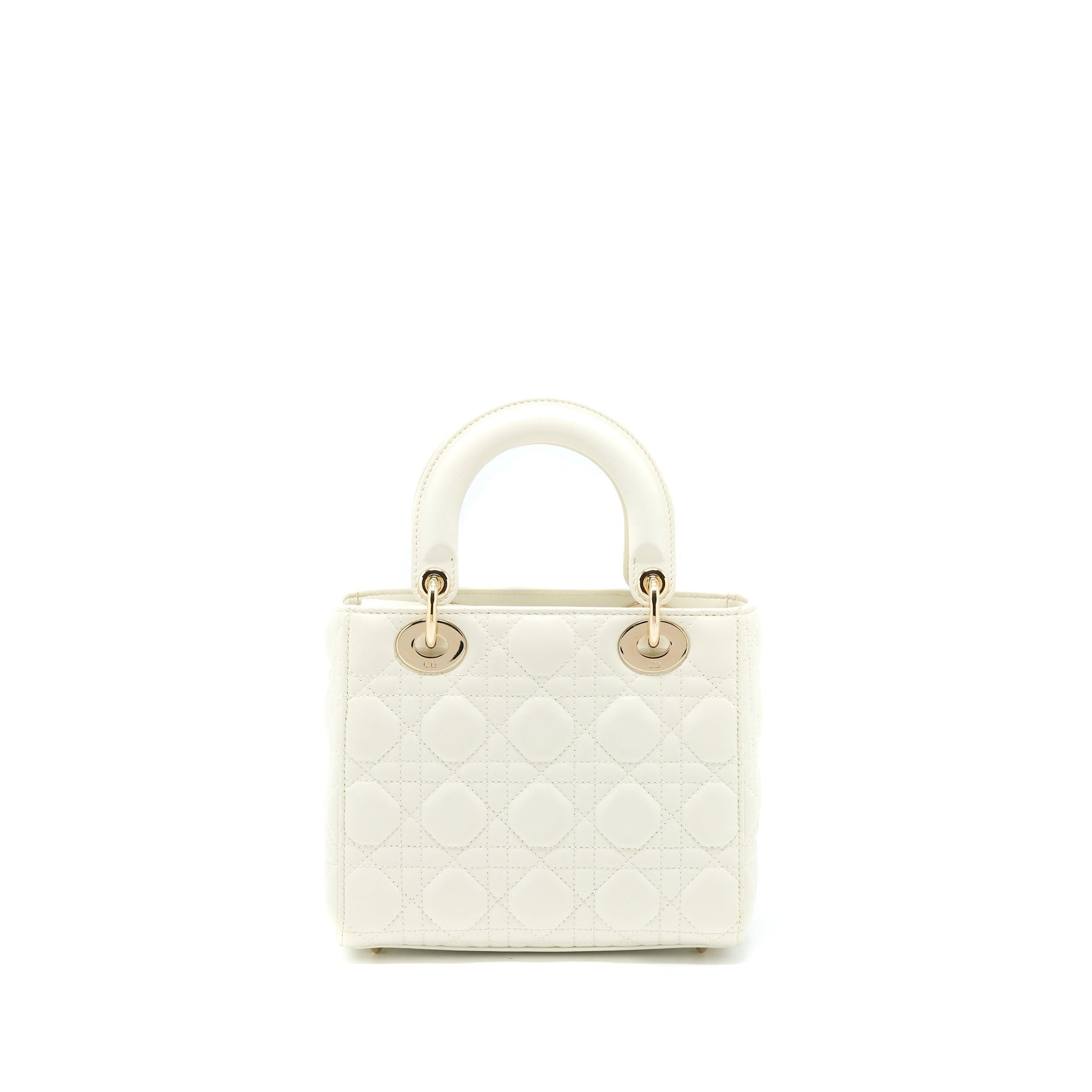 Dior Lady My Abc Purse Lambskin Handbag White Small Travel Bag