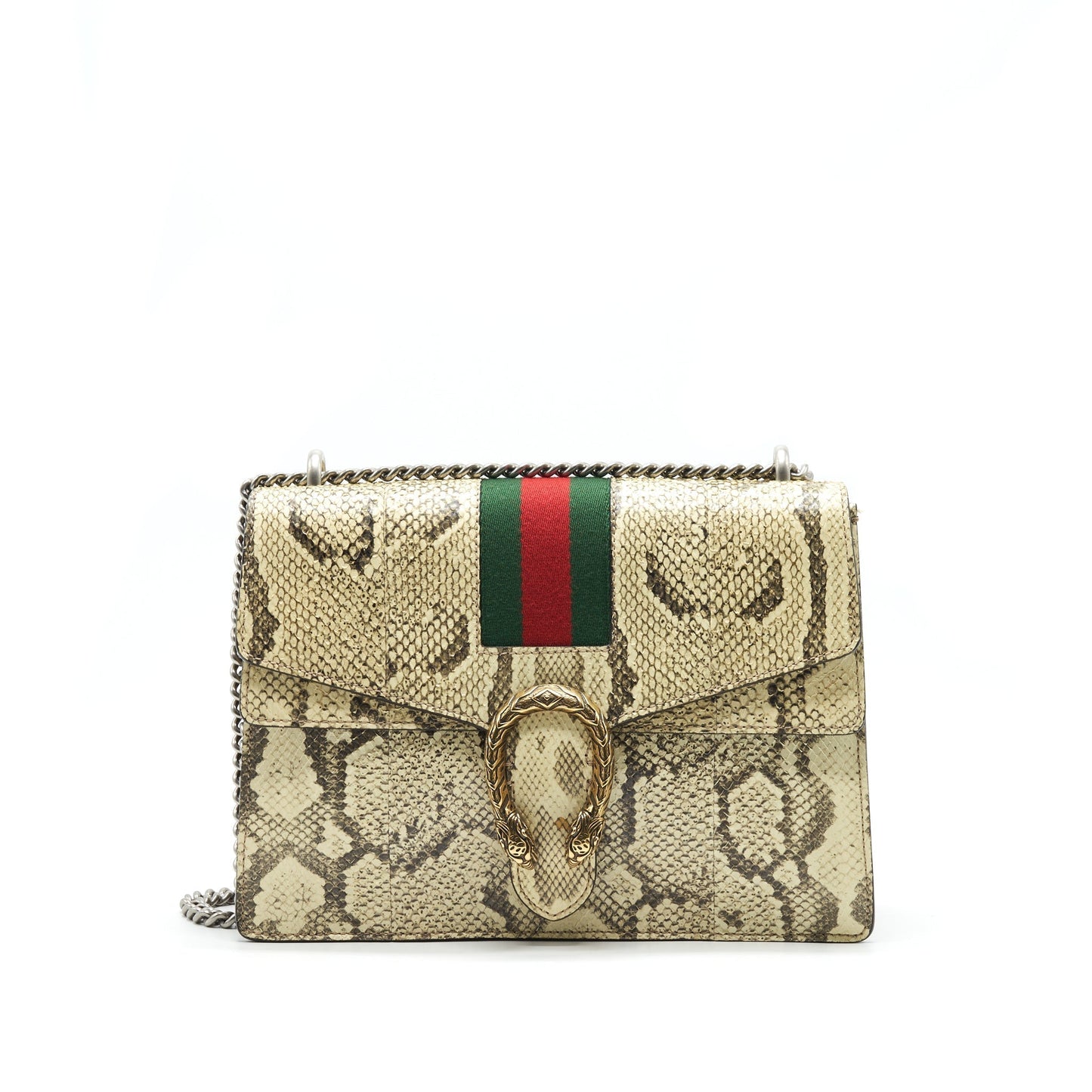 Gucci Dionysus Python Shoulder Bag In Beige Medium