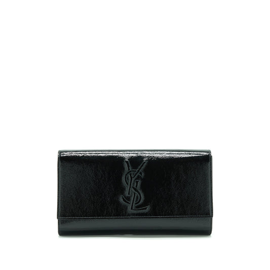 YSL Saint Laurent Clutch Patent Black Clutch Bag