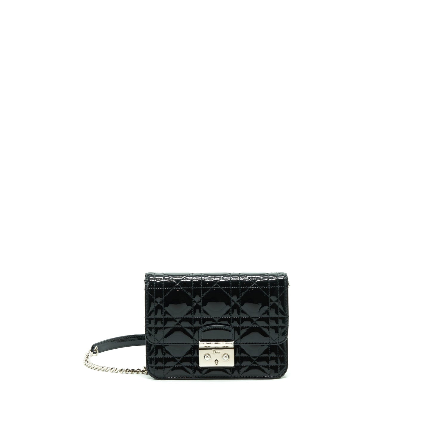 Dior Miss Purse Patent Handbag Black Mini Travel Bag