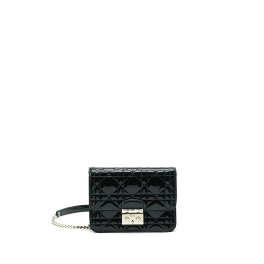Dior Miss Purse Patent Handbag Black Mini Travel Bag
