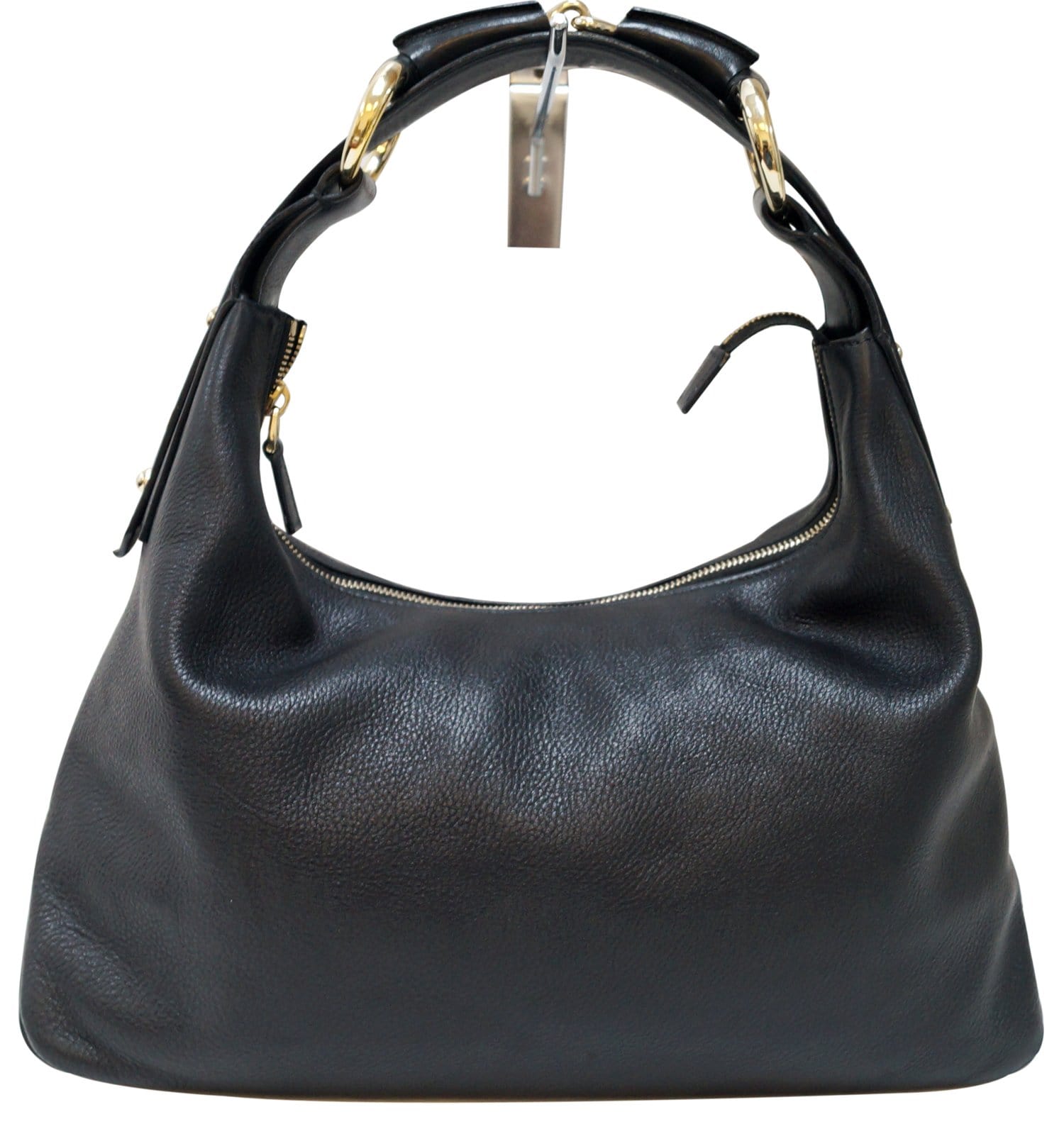 Gucci Horsebit Hobo Bag Leather Black Shoulder Bag