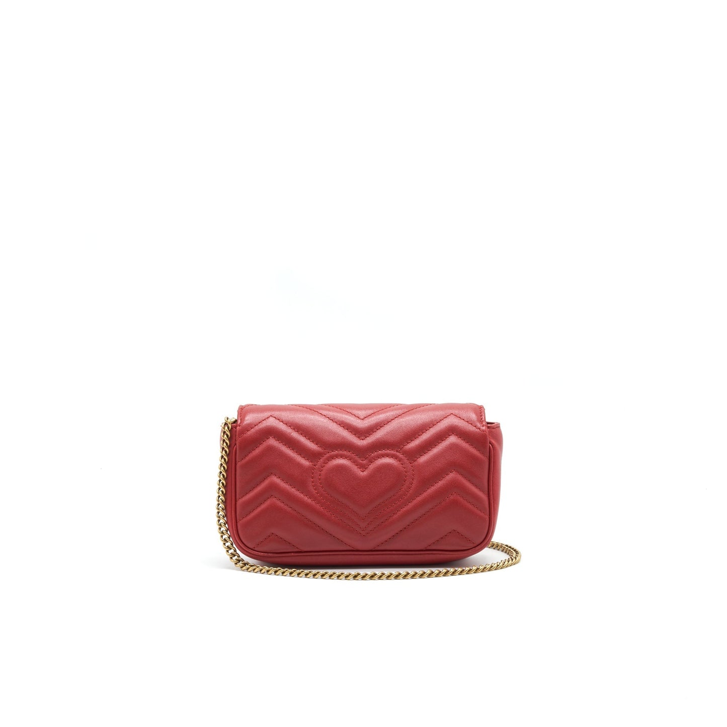 Gucci Marmont Super Bag Leather Red Travel Bag