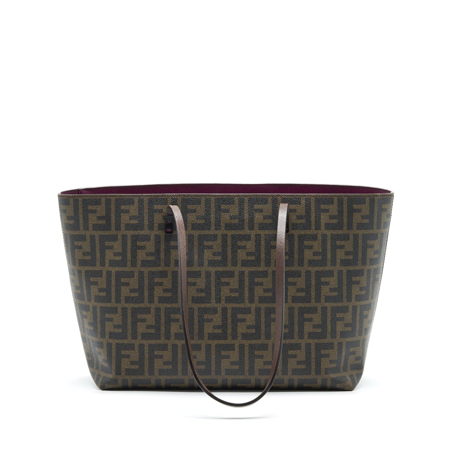 Fendi Shopper Tote Purse Leather Monogram Tote Bag