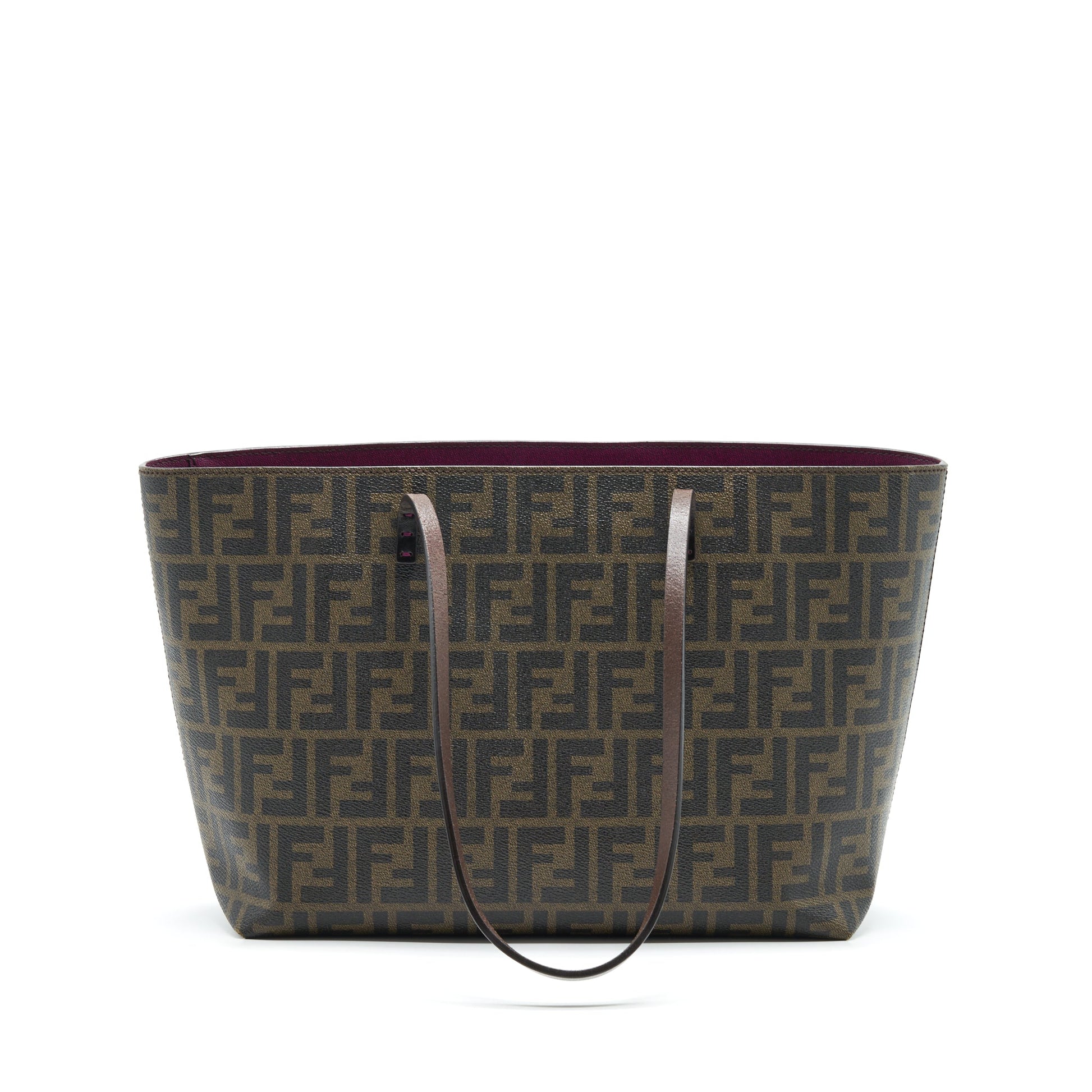 Fendi Shopper Tote Purse Leather Monogram Tote Bag