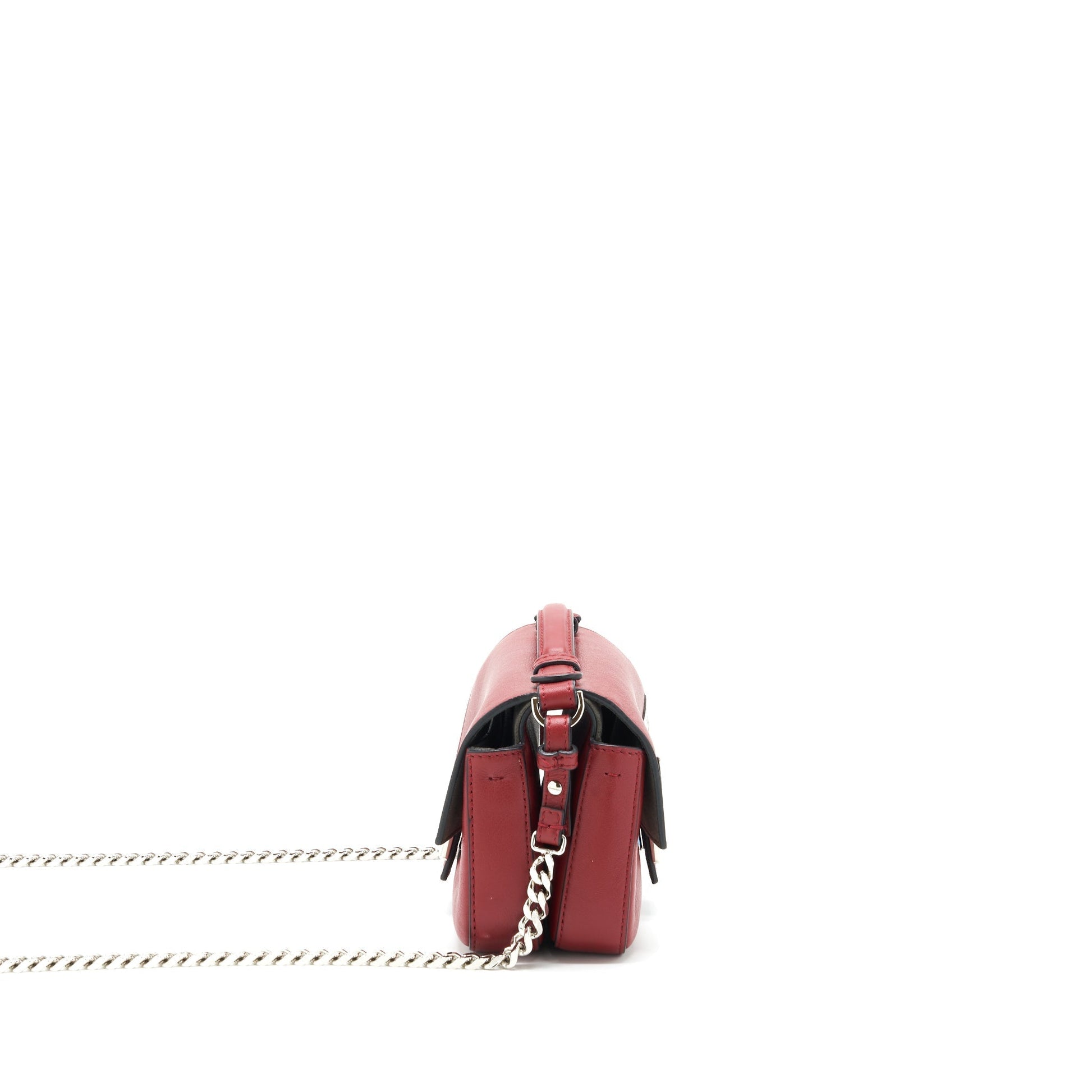 Fendi Monster Baguette Purse Red Micro Shoulder Bag