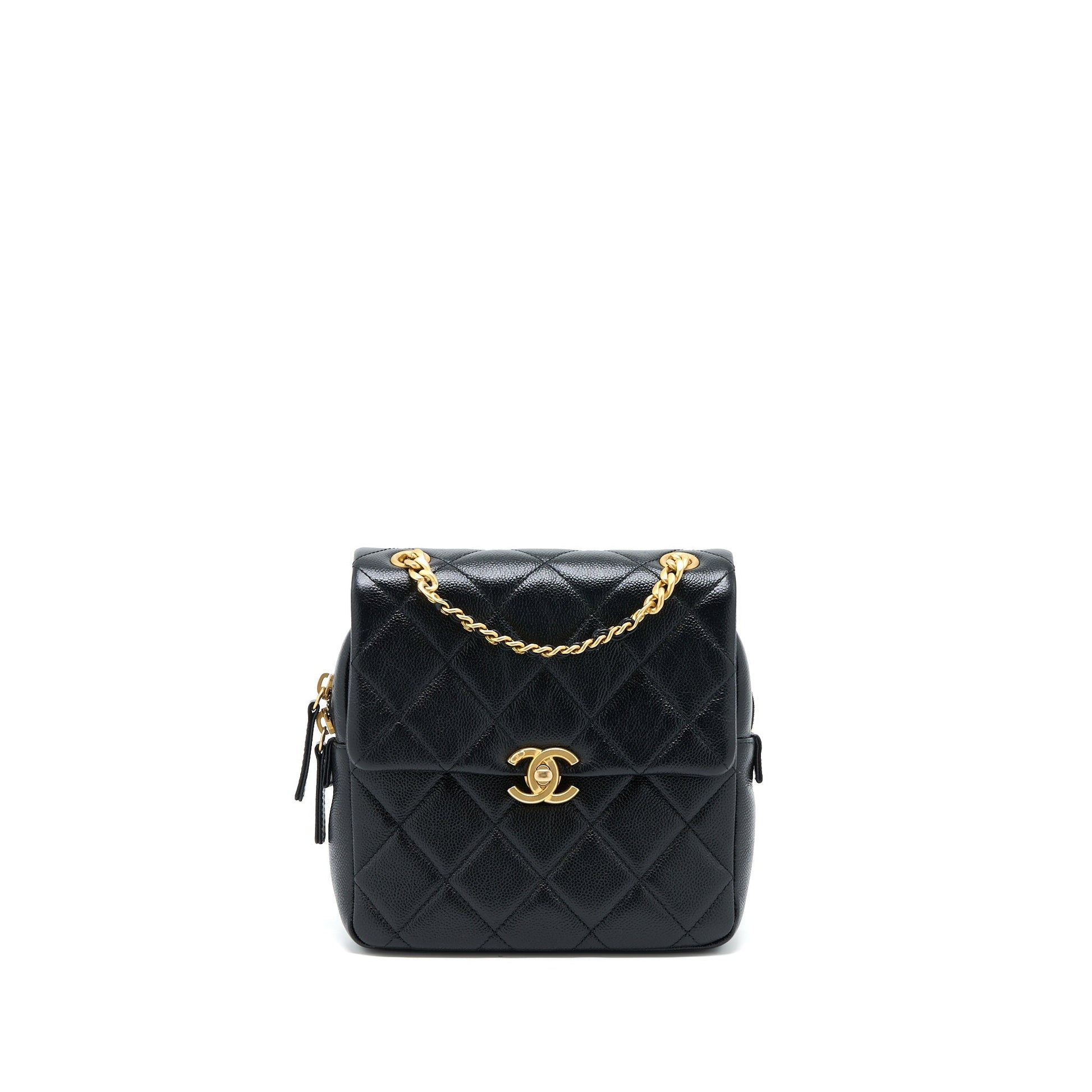 Chanel 22P Flap Backpack Caviar Brushed GHW Black