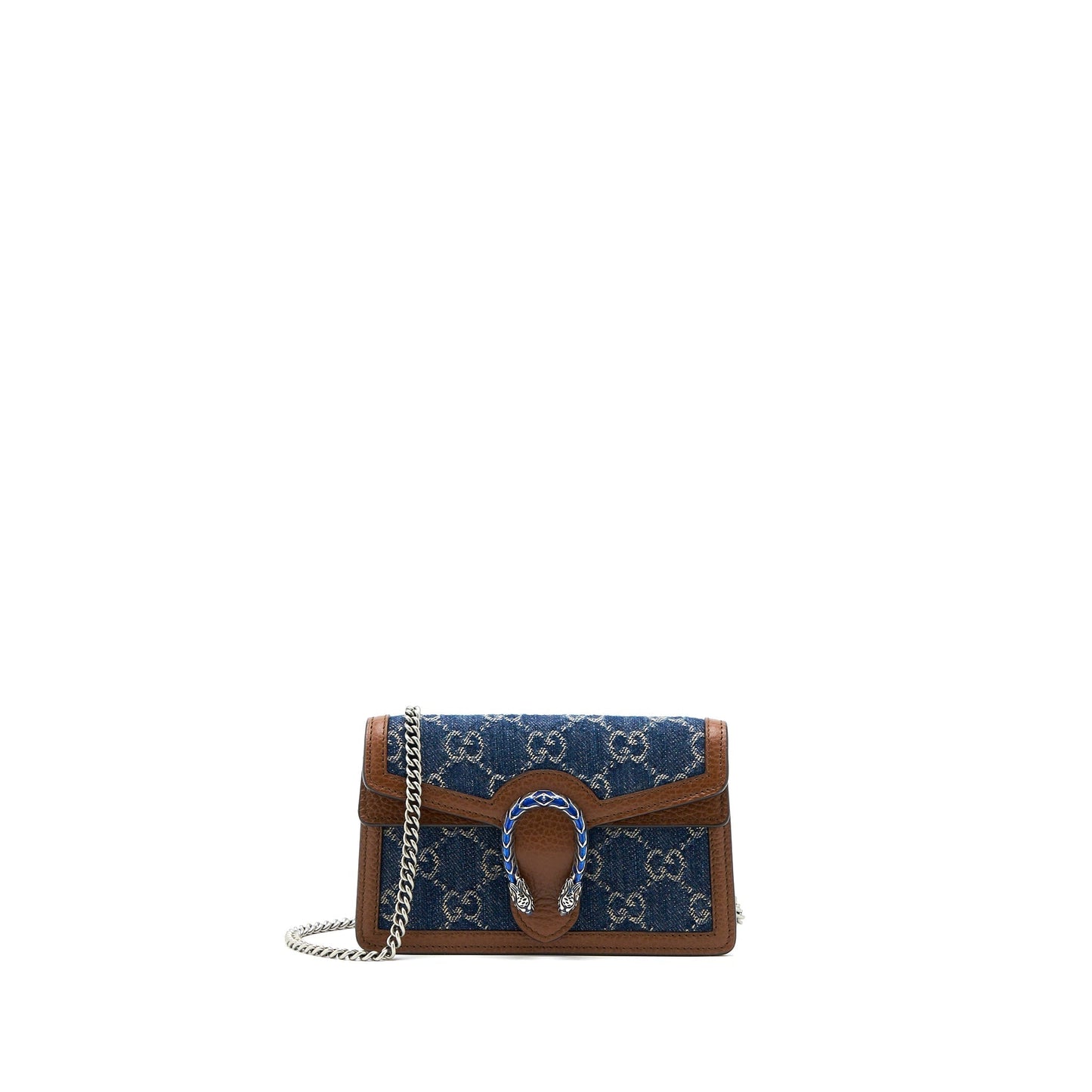 Gucci Super Dionysus Supreme Multicolour Hardware Handbag Leather Denim Travel Bag