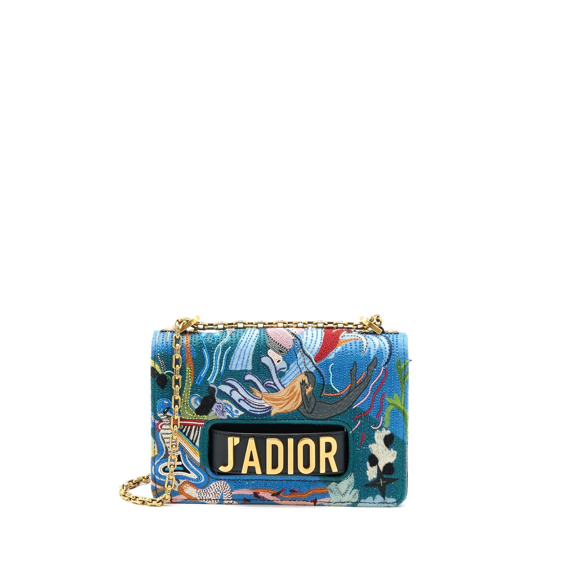 Dior JâA Purse Embroidery Calfskin Multicoloured Handbag Flap Travel Bag