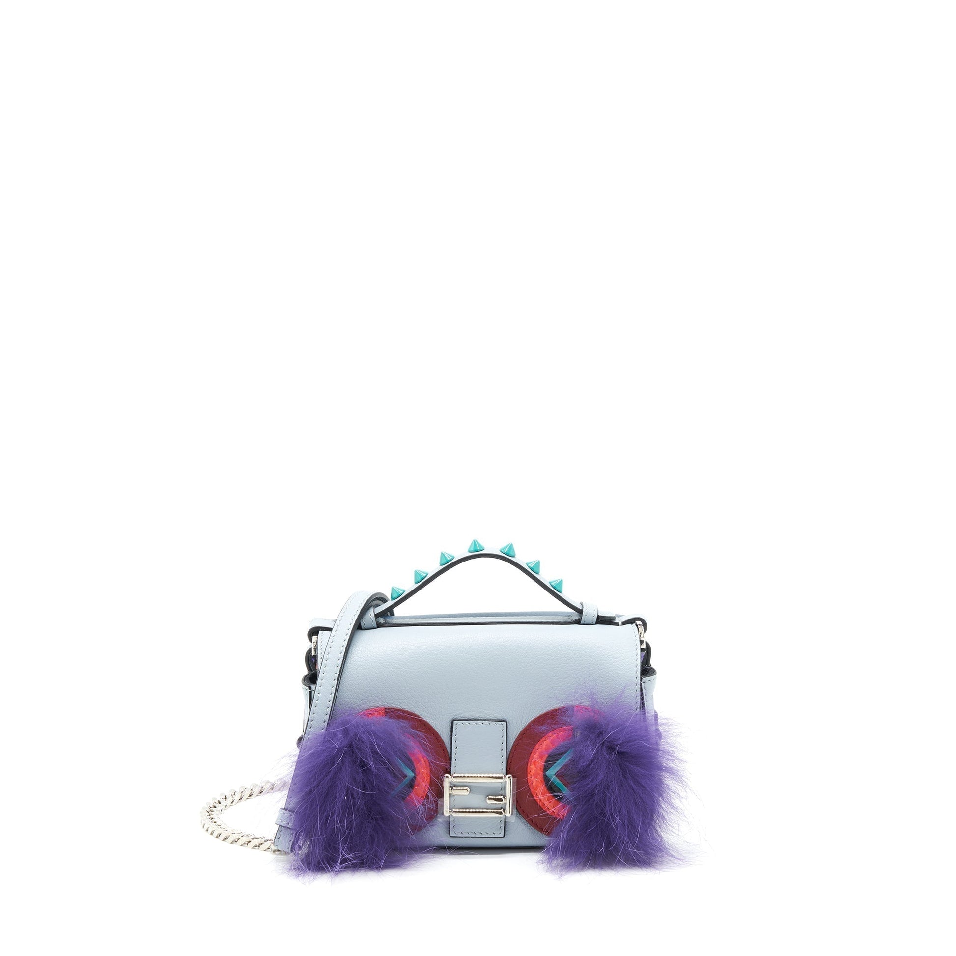 Fendi Baguette Monster Double Sided Purse Multi Colour Micro Shoulder Bag
