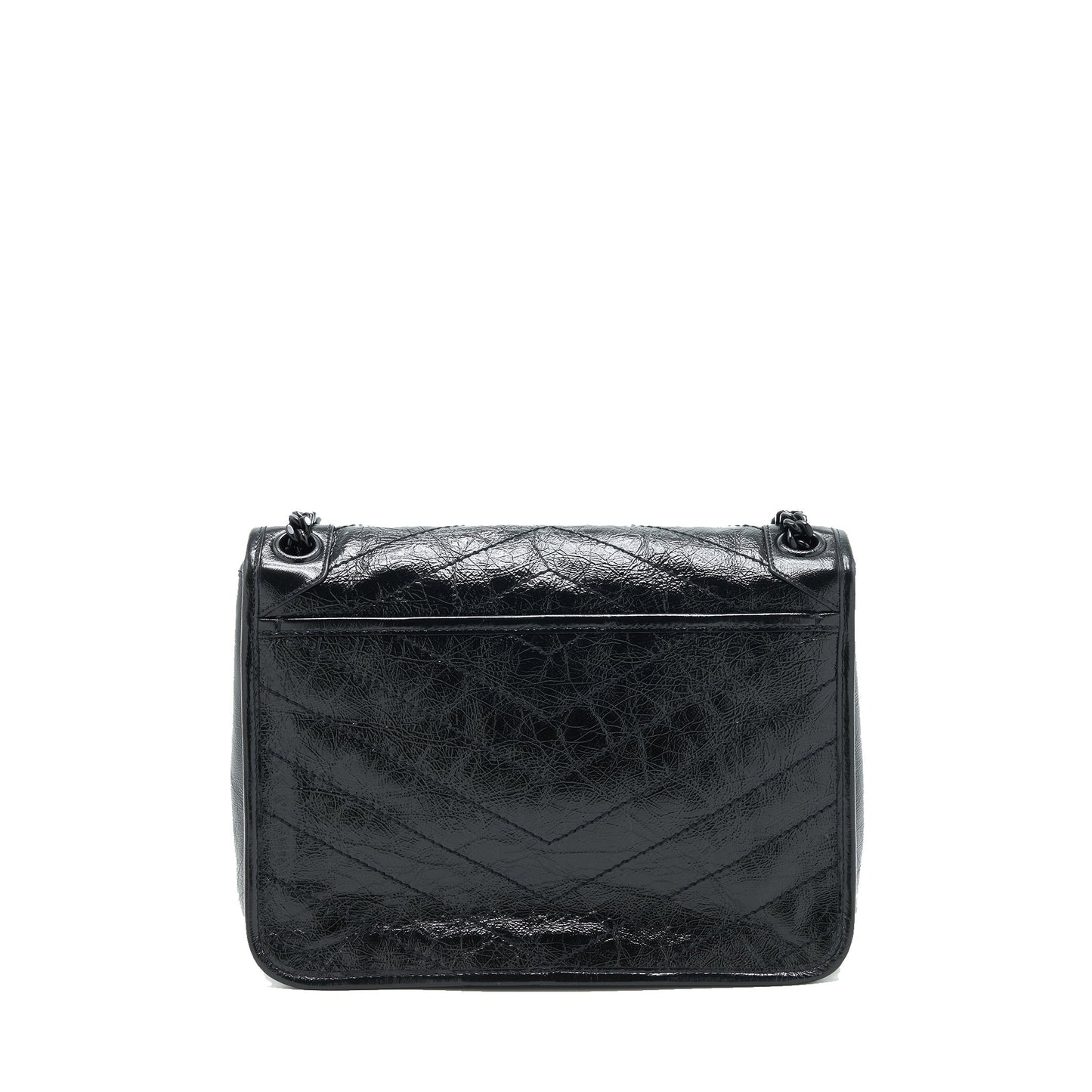 YSL Saint Laurent Saint Laurent Niki Purse Crinkled So Travel Black Medium Travel Bag