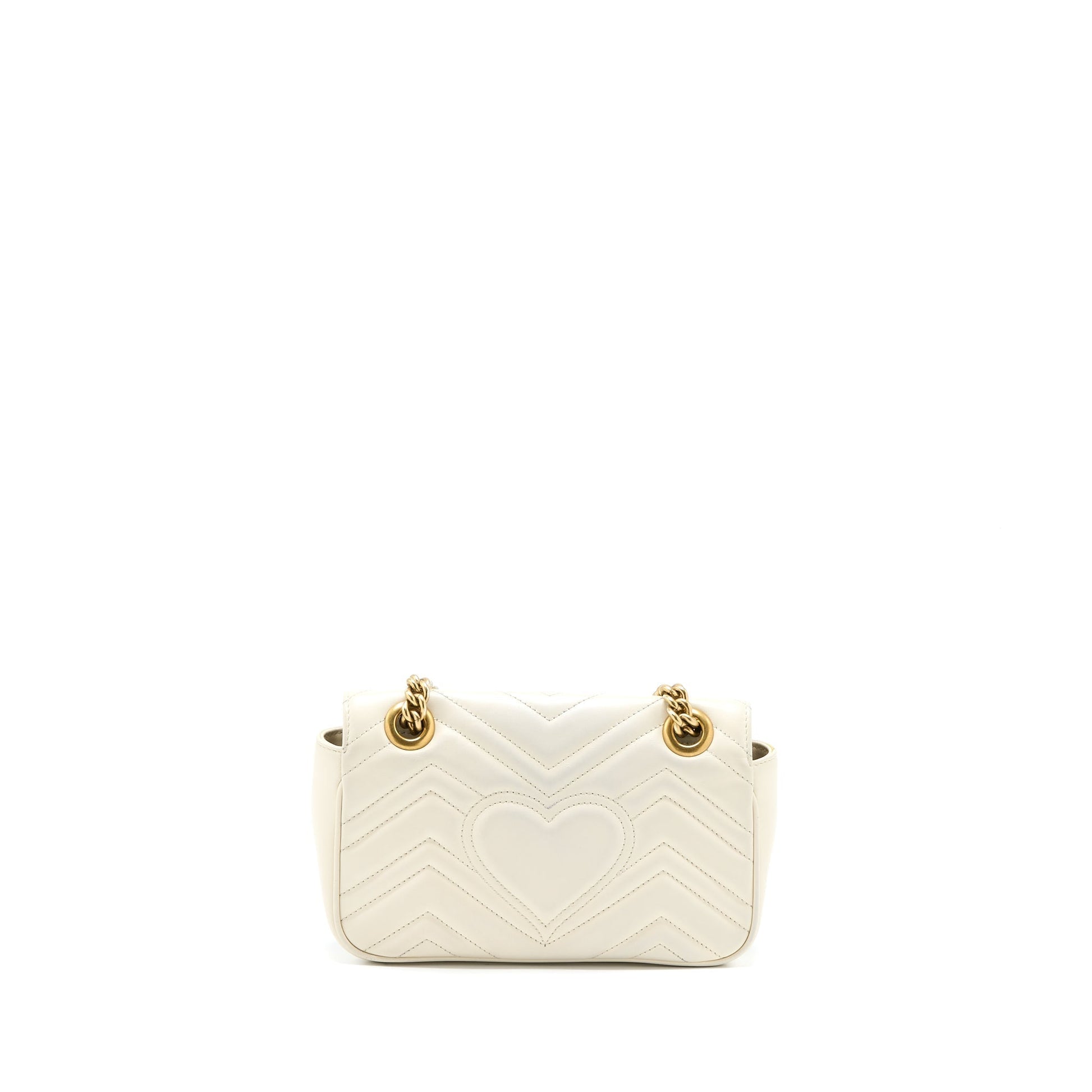 Gucci Marmont Calfskin Handbag White Mini Travel Bag