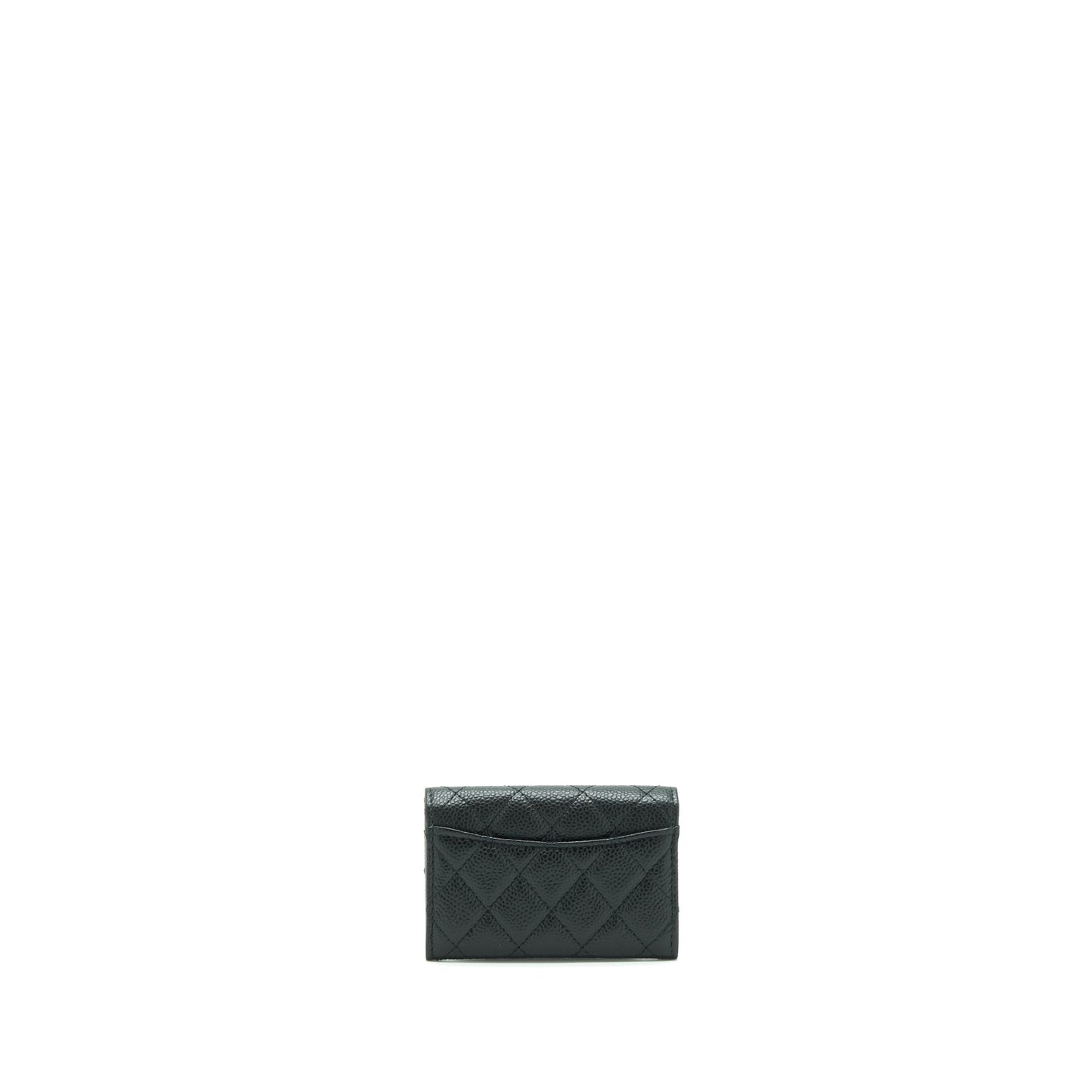 Chanel Classic Flap Card Holder Caviar GHW Black Wallet Case Ghw 1