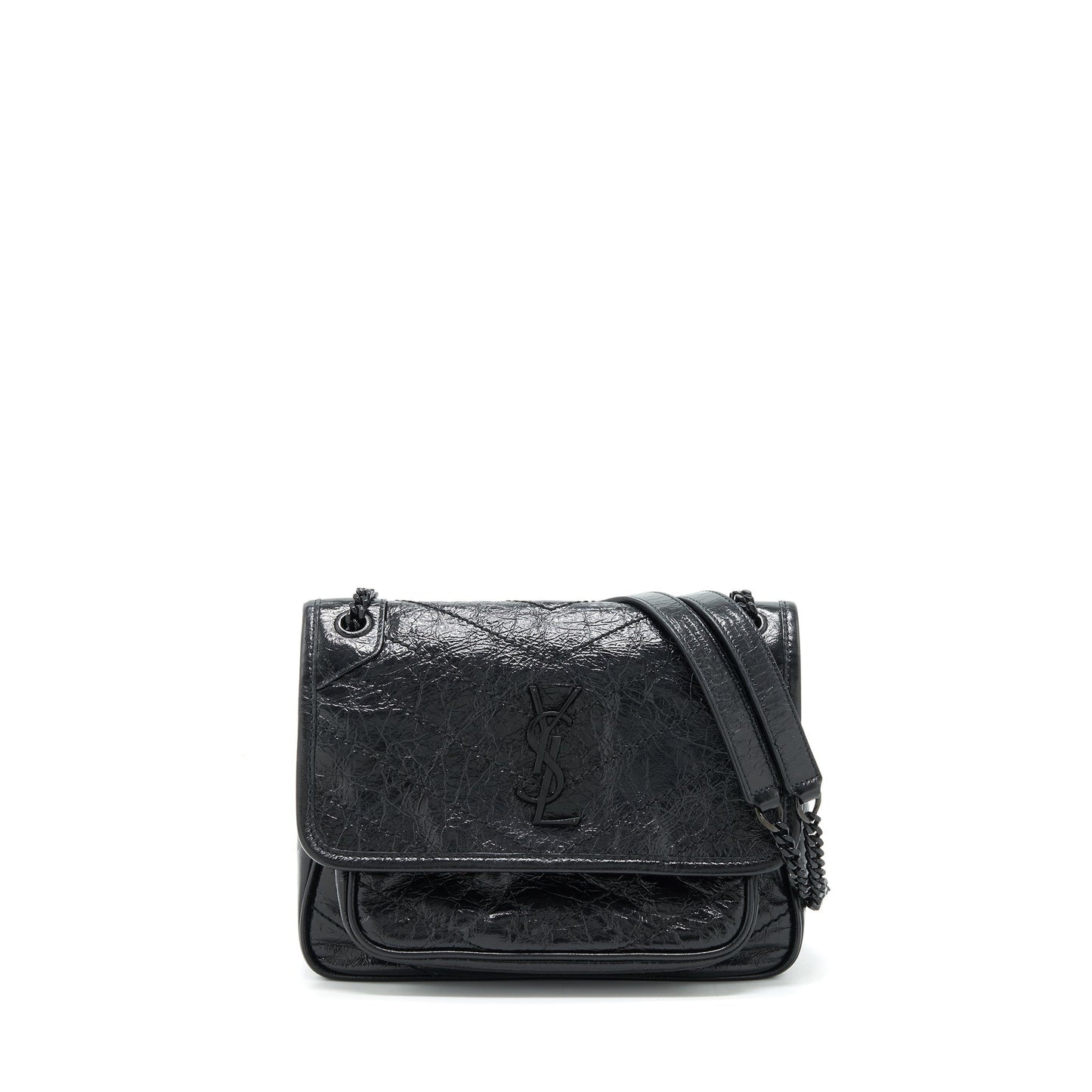 YSL Saint Laurent Niki Baby Purse With Hardware Travel Bag Black