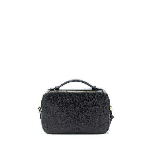 Gucci Snake Printed Camera Bag Calfskin Black Travel Bag