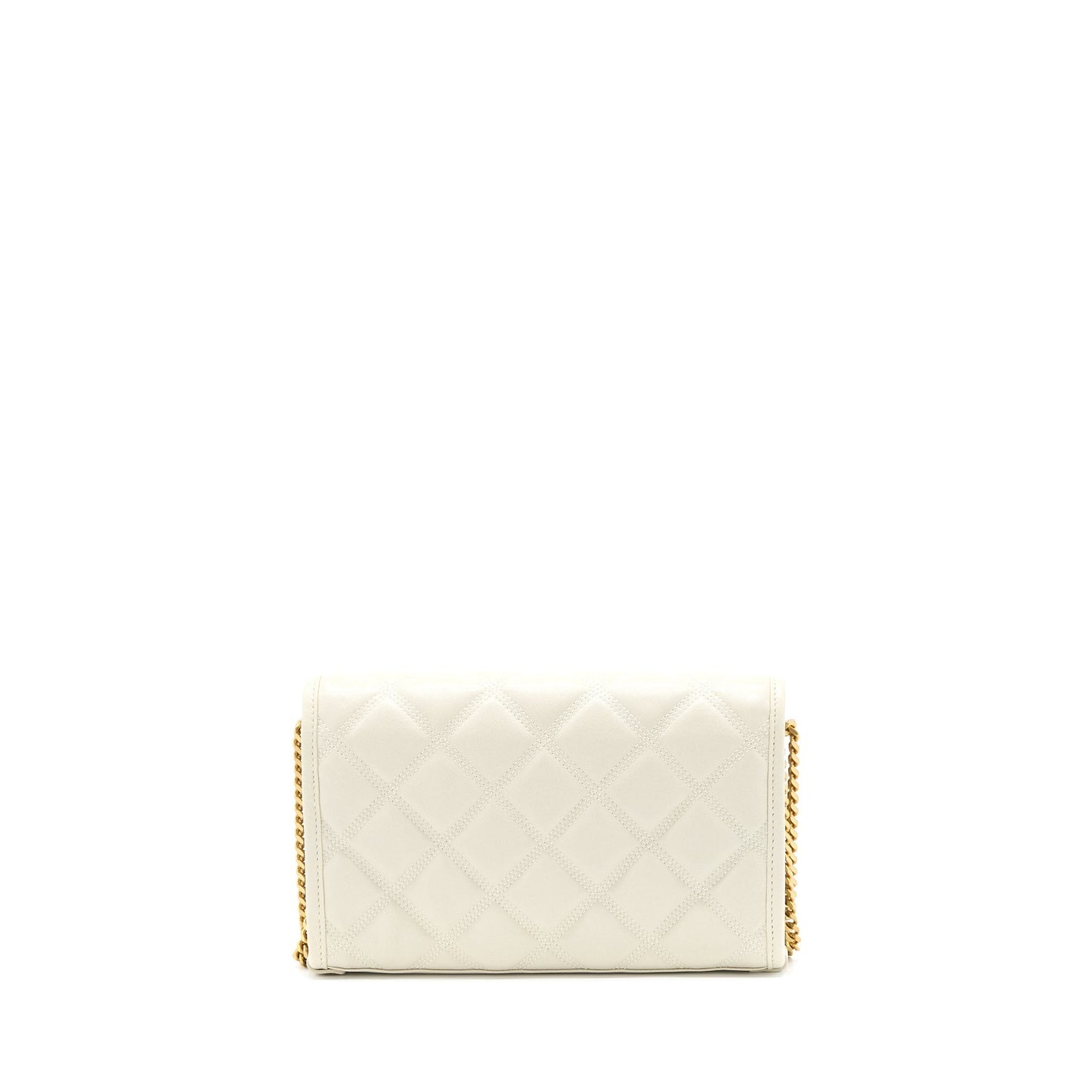 YSL Saint Laurent Saint Laurent Becky Purse Travel Bag Quilted White
