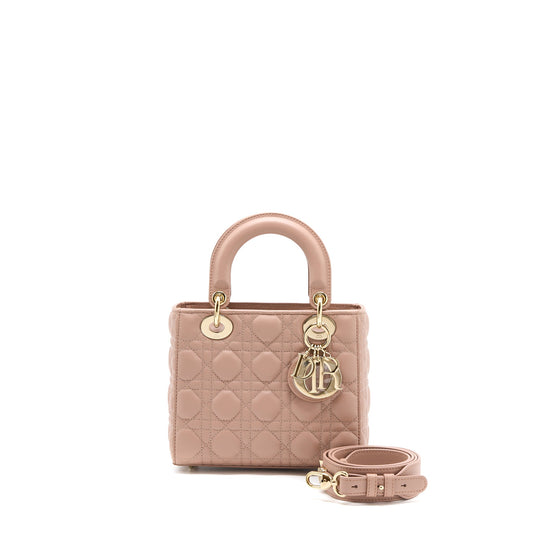 Dior Lady My Abc Purse Lambskin Handbag Pink Small Travel Bag