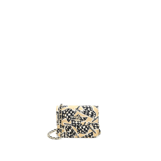 Chanel Fabric Multicoloured LGHW Microchip Canvas Clutch Bag