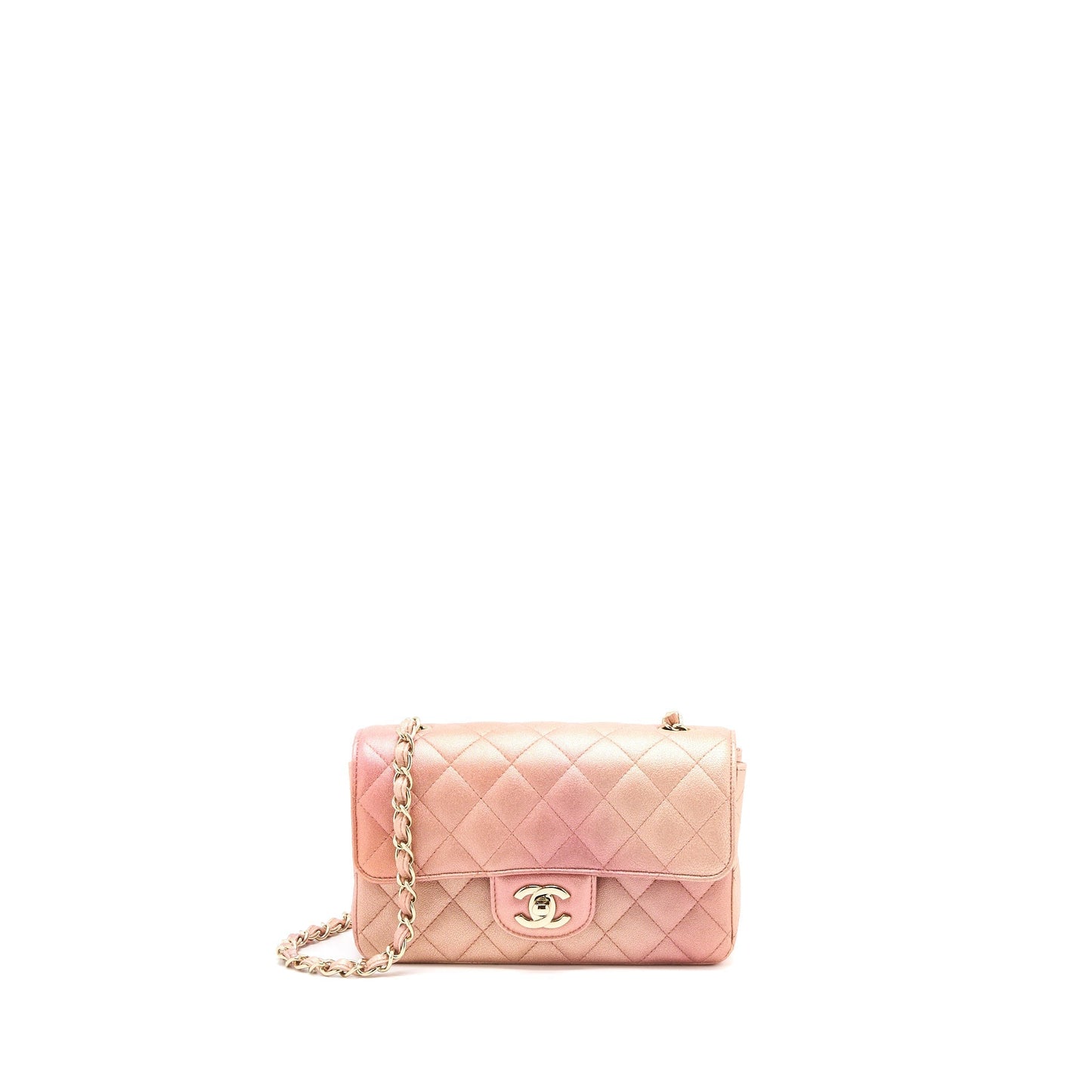 Chanel 21S Rectangular Flap ld LGHW Gold Shoulder Bag