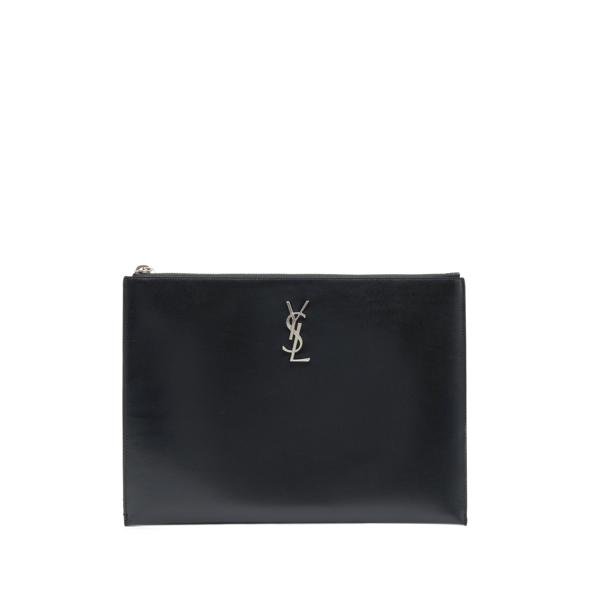 YSL Saint Laurent Saint Laurent Ipad Holder Clutch Calfskin Black Clutch Bag