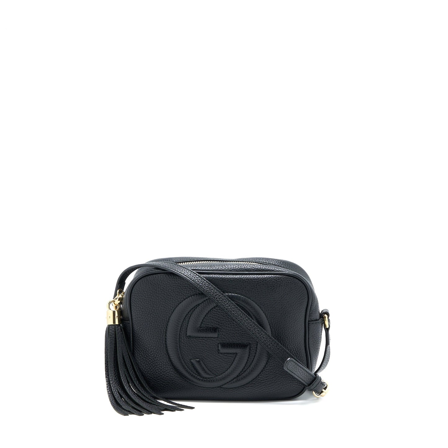 Gucci Soho Disco Camera Bag Calfskin Black Travel Bag With Lghw
