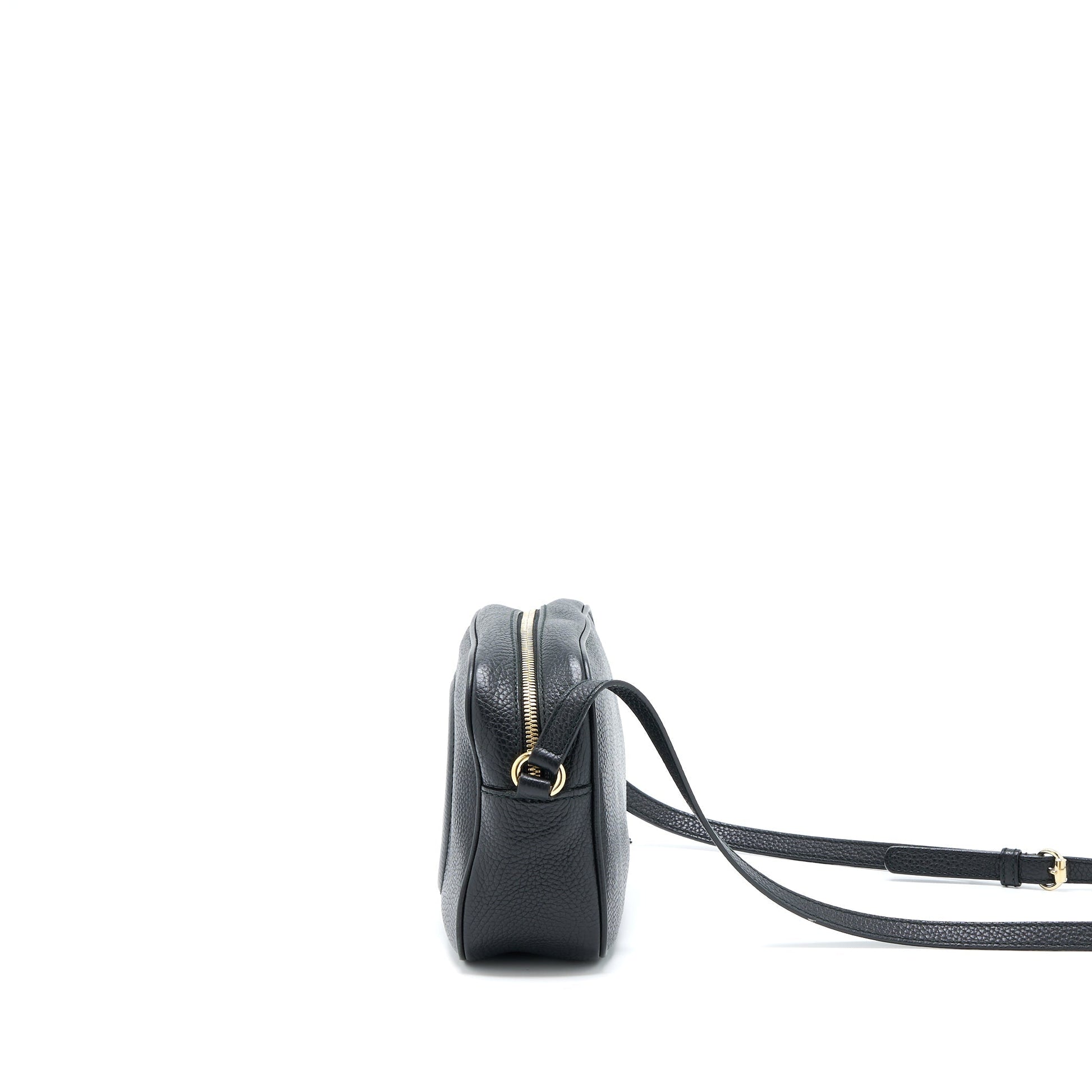 Gucci Soho Disco Camera Bag Calfskin Black Travel Bag With Lghw