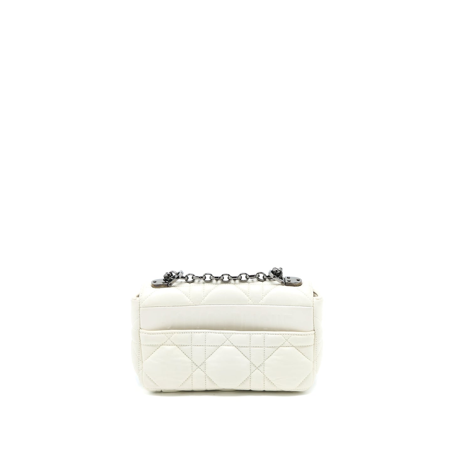 Dior Small Caro Purse Latte Macrocannage Calfskin Hardware Quilted Black Travel Bag