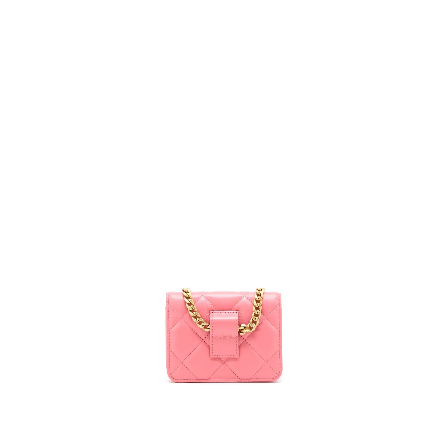 Chanel Flap Waist Enamel Logo Lambskin GHW Pink Mini Bag