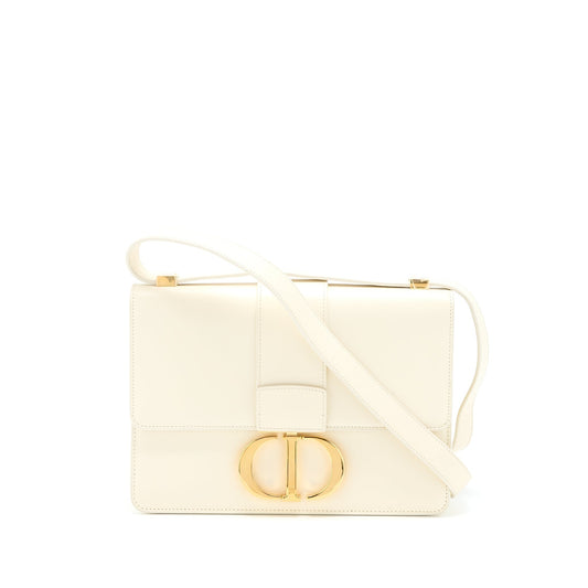 Dior Montaigne Purse Handbag White Medium Travel Bag