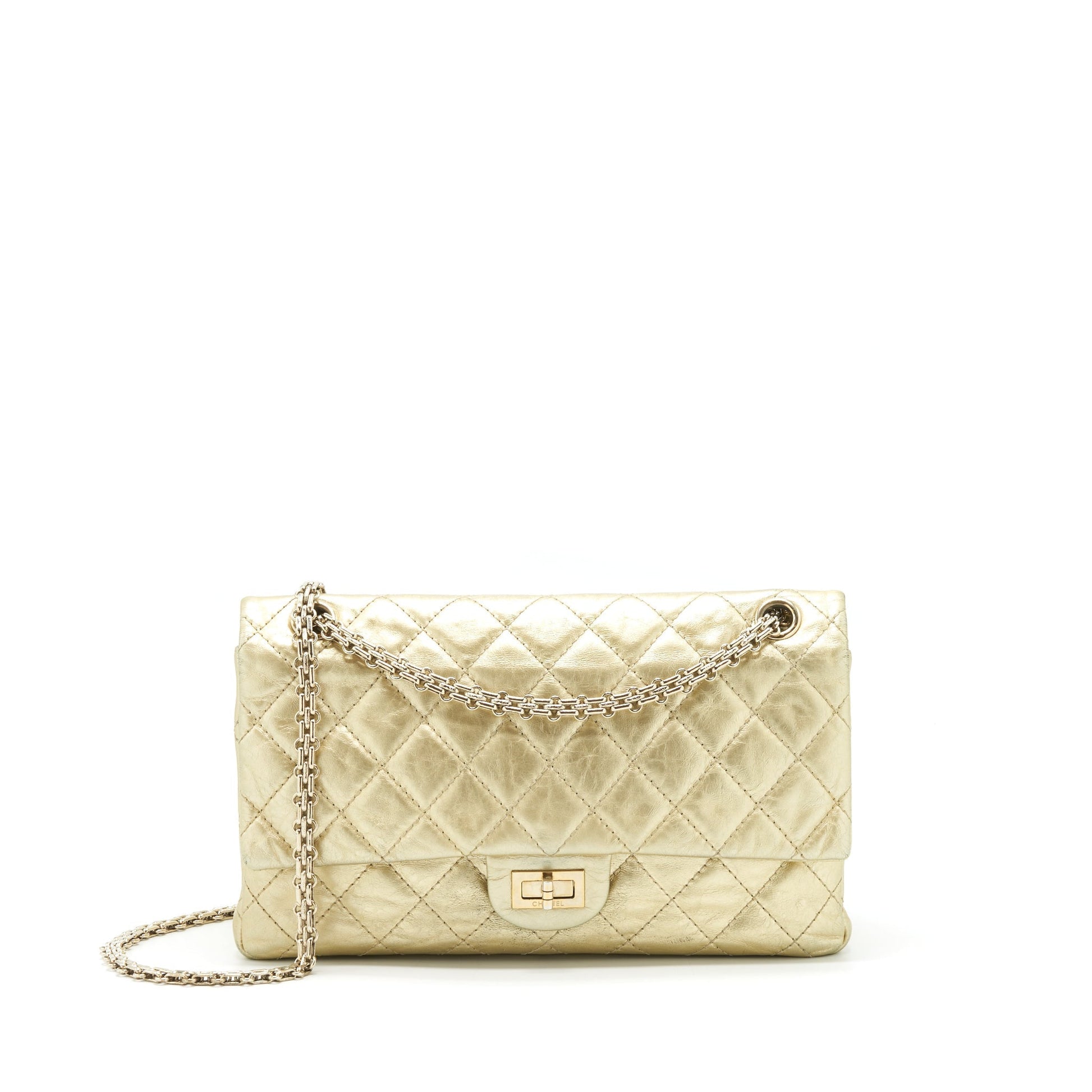 Chanel 2.55 Reissue 226 Double Flap GHW Gold Shoulder Bag