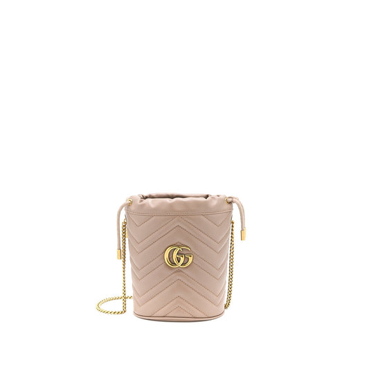 Gucci Marmont Dark Beige Mini Bucket Bag