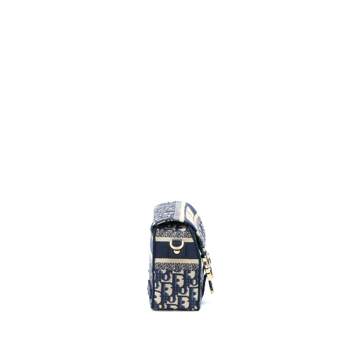 Dior camp Purse Oblique Embroidery Handbag Blue Small Travel Bag