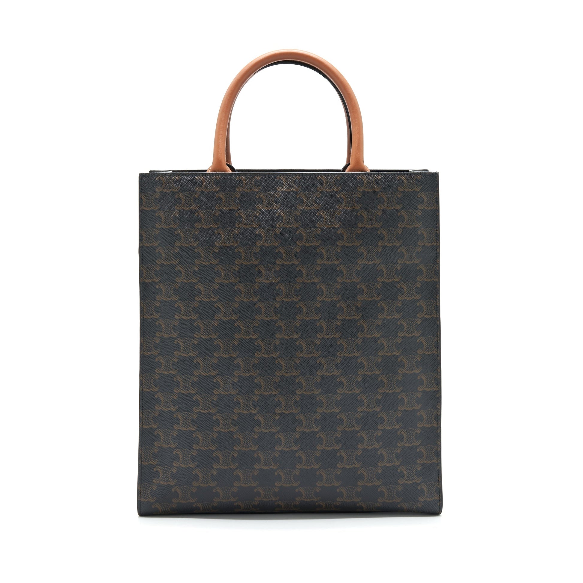 Celine Vertical Cabas In Triomphe Handbag Canvas Small Travel Bag