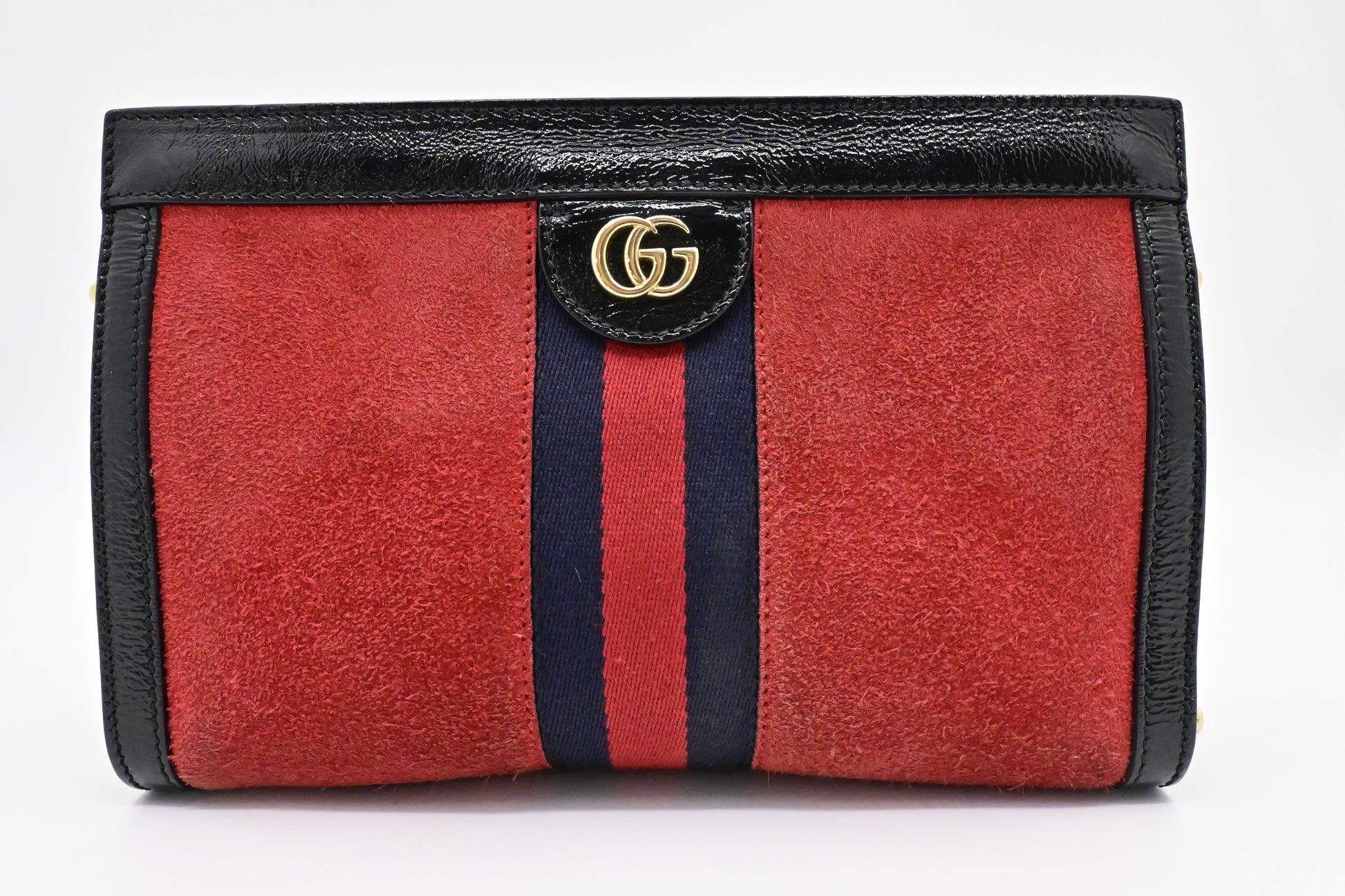 Gucci Ophidia Suede Red Crossbody Bag