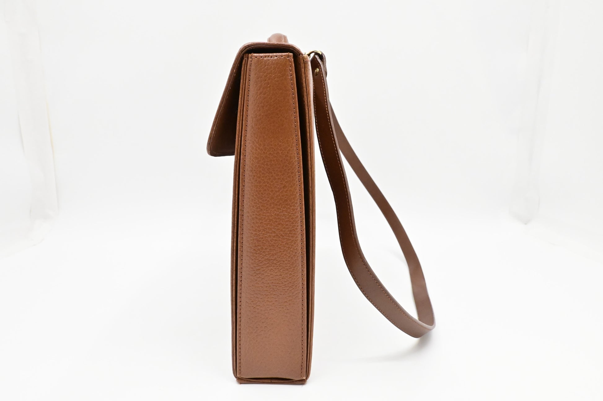 Burberry Briefcase In Handbag Leather Brown Travel Bag