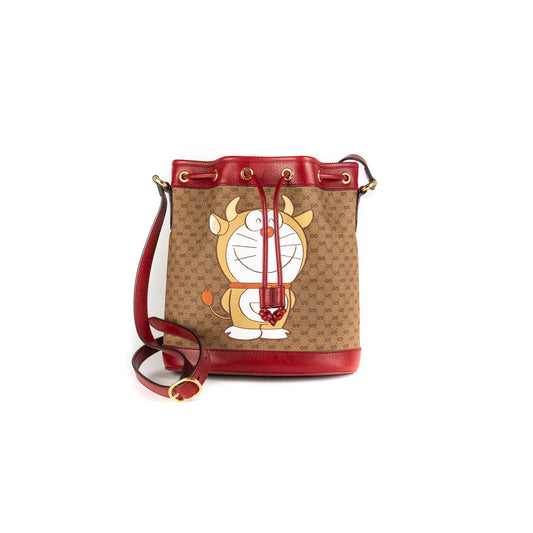 Gucci Doraemon Bag Red Bucket Shoulder Bag