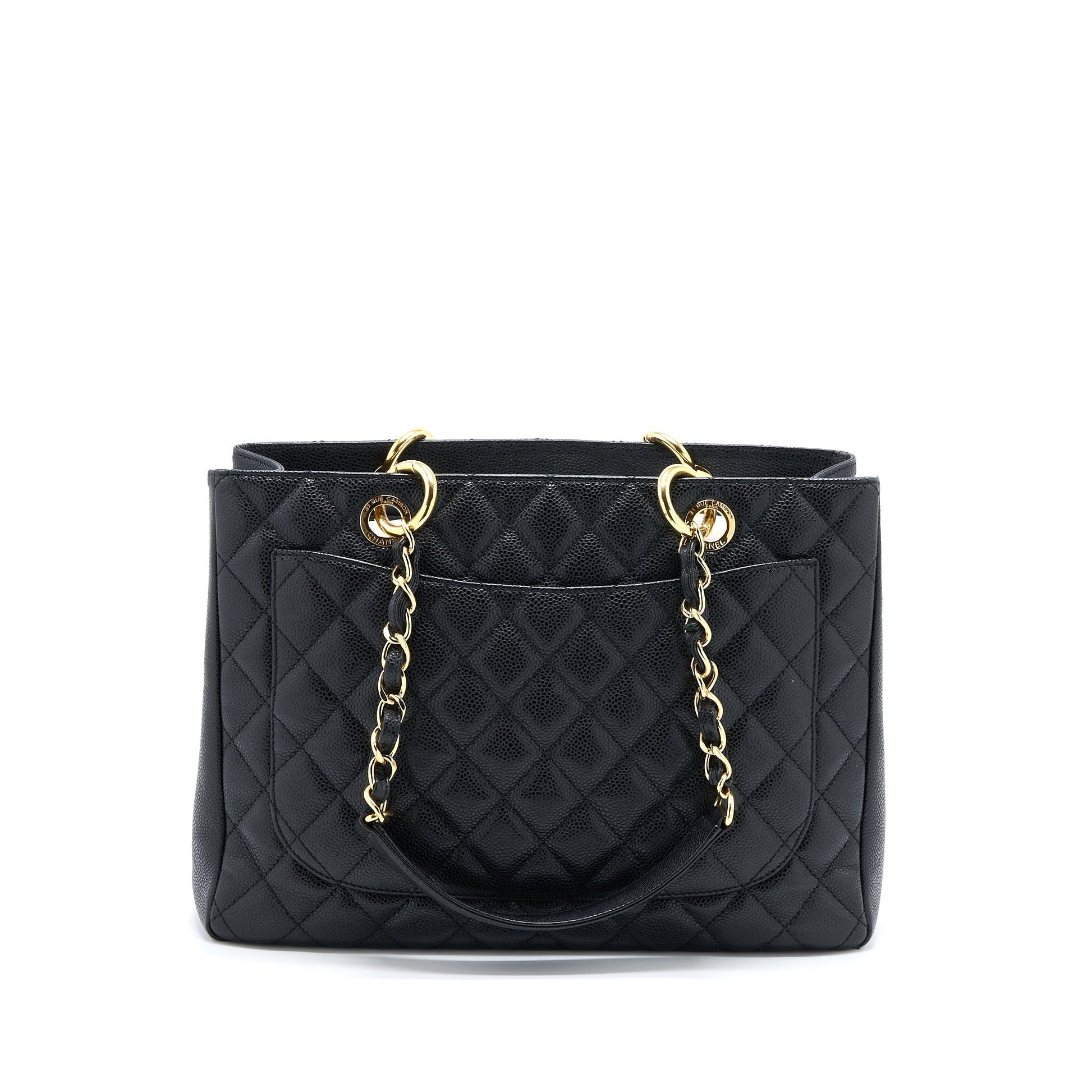 Chanel Grand Shopping GST Caviar GHW Black Tote Bag