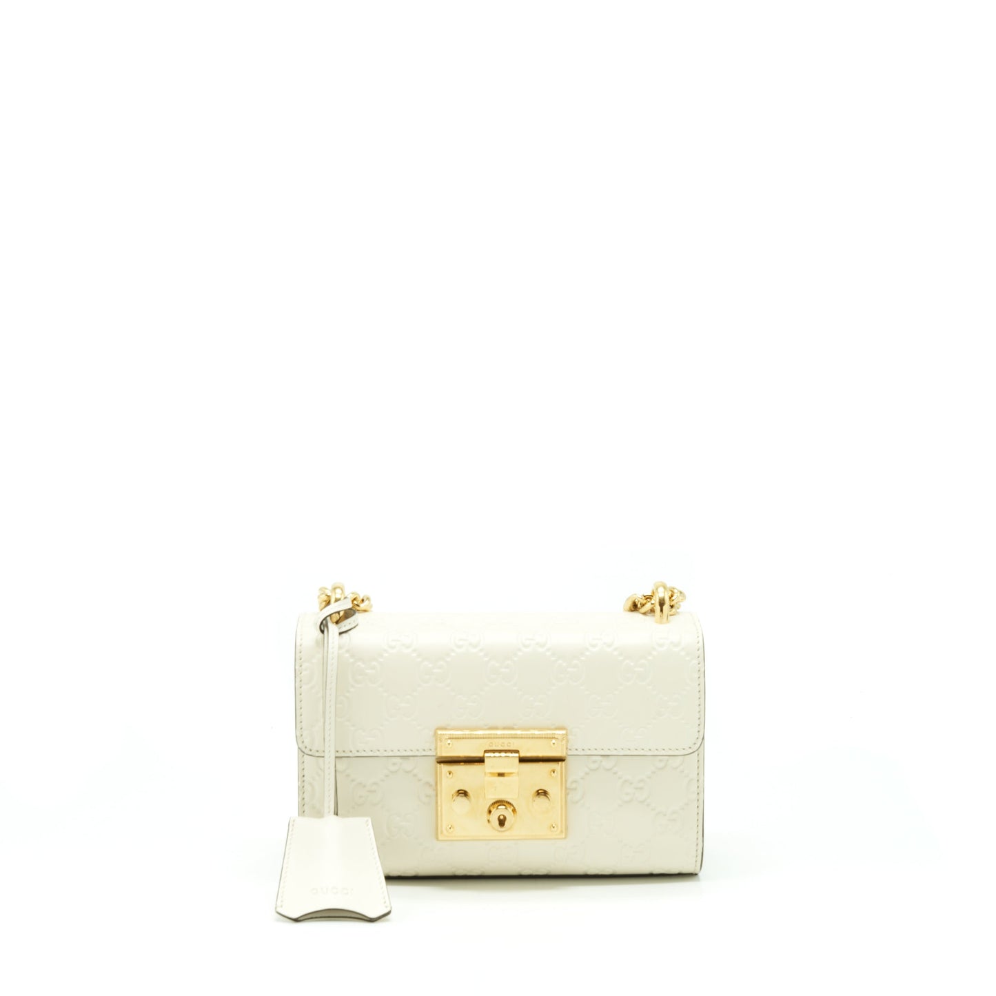Gucci Padlock Handbag White Small Travel Bag