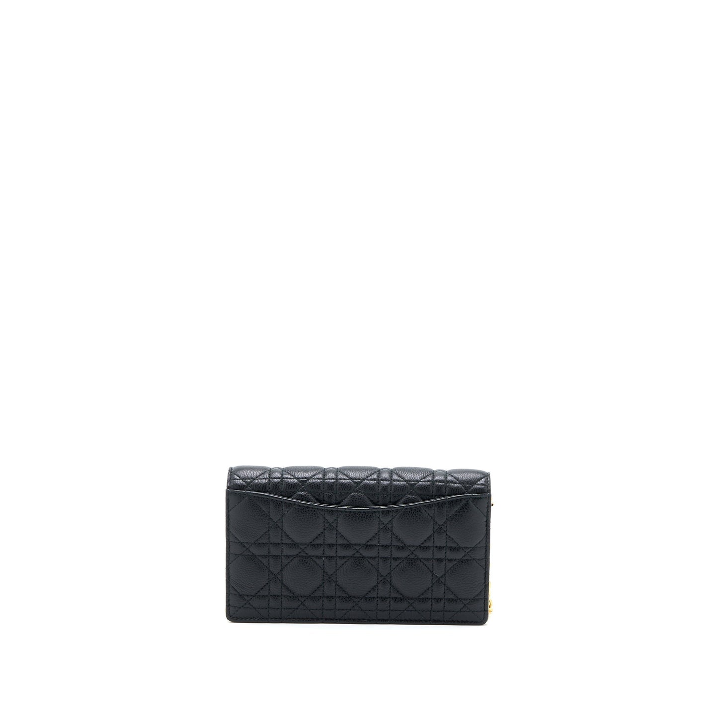 Dior Caro Pouch Cannage Calfskin Handbag Black Travel Bag