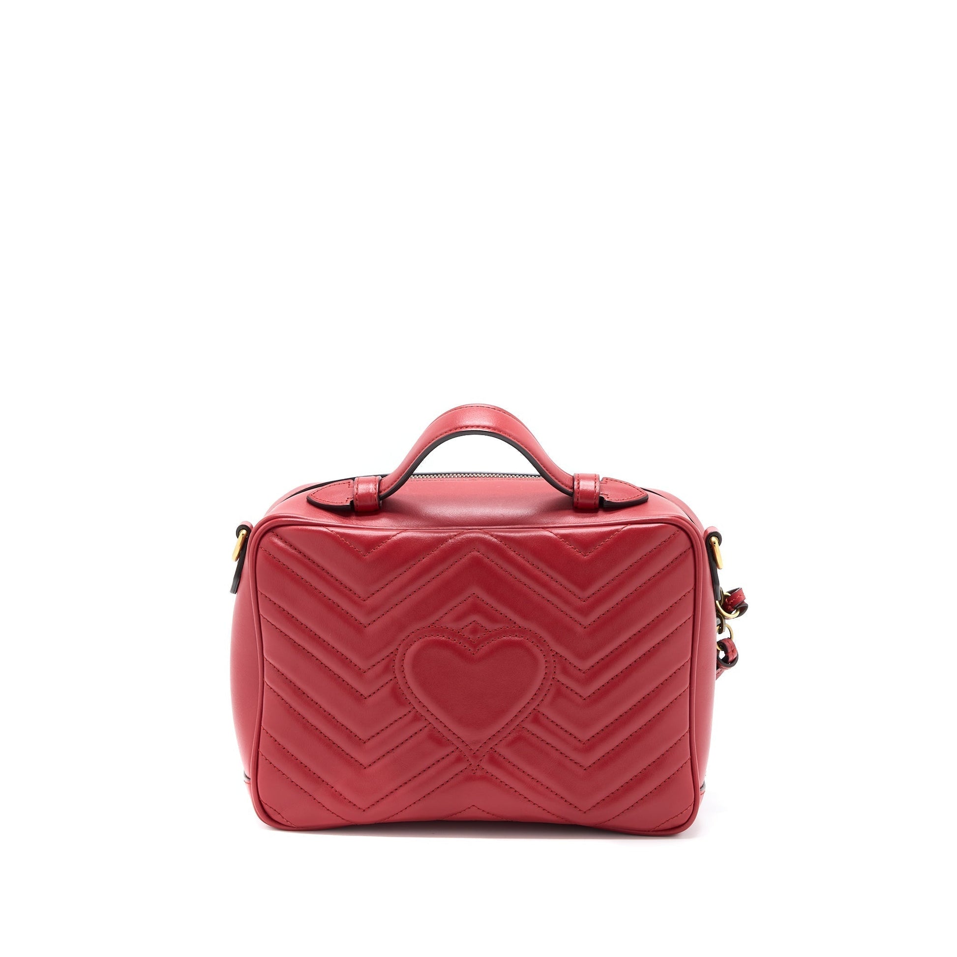 Gucci Sylvie Web Marmont Bag Calfskin Red Travel Bag