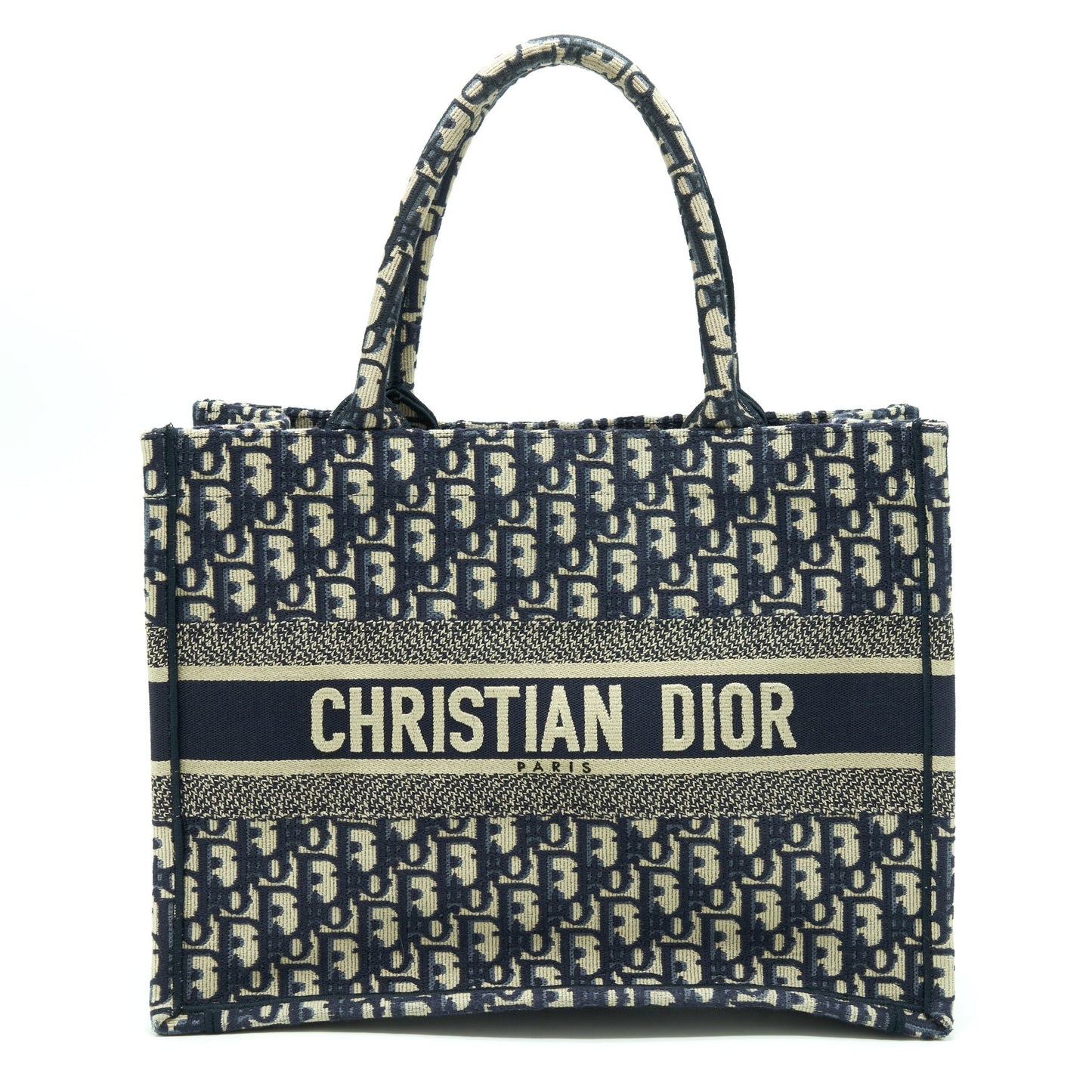 Dior Book Tote Purse Oblique Jacquard Handbag Blue Small Tote Bag