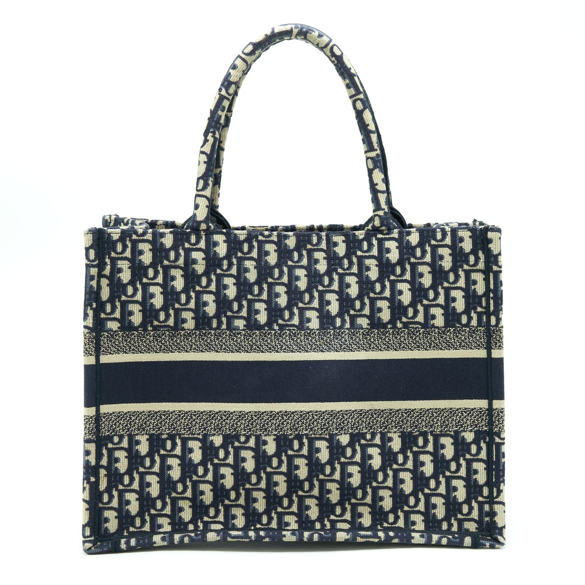 Dior Book Tote Purse Oblique Jacquard Handbag Blue Small Tote Bag
