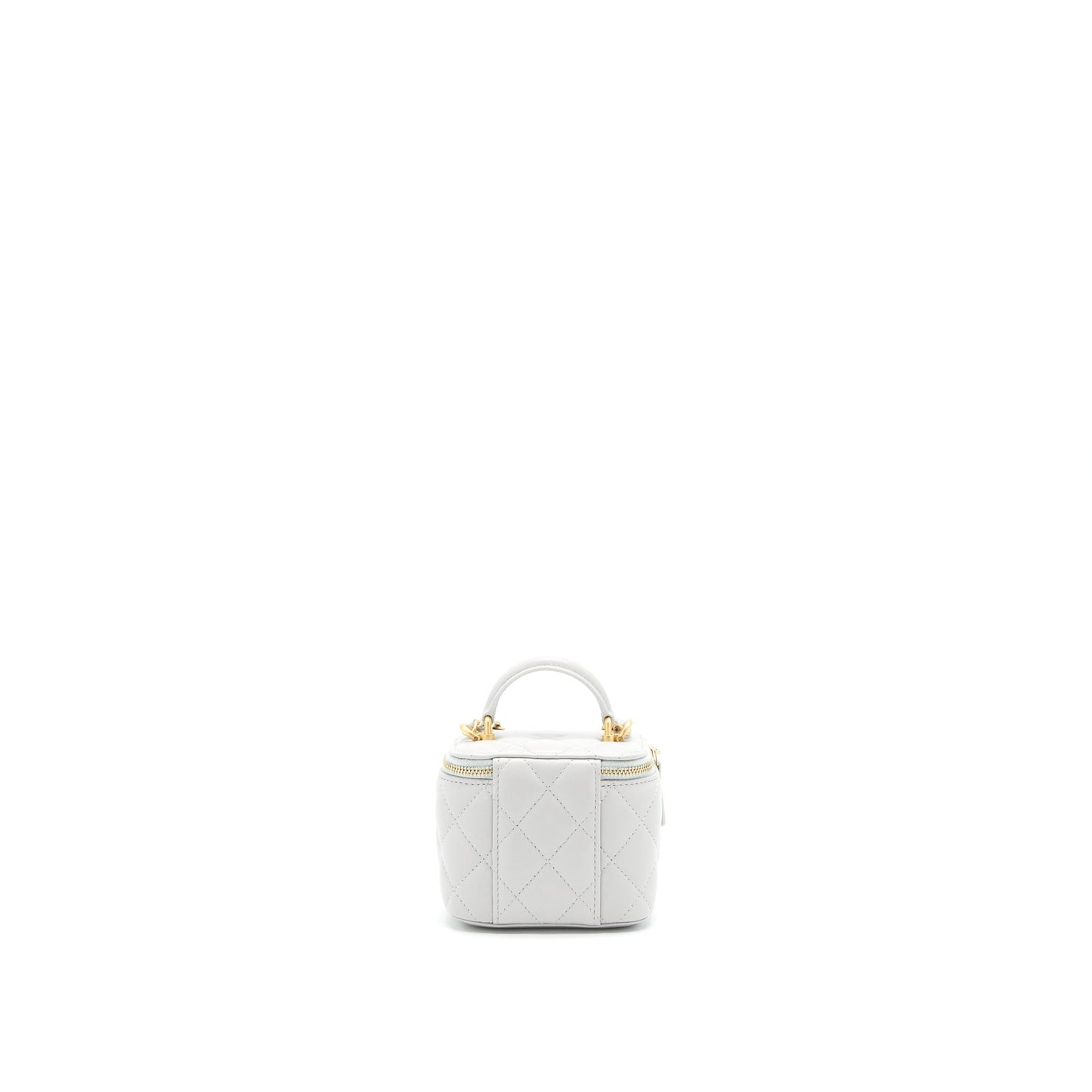 Chanel 21A handle Vanity GHW Grey Small Handbag