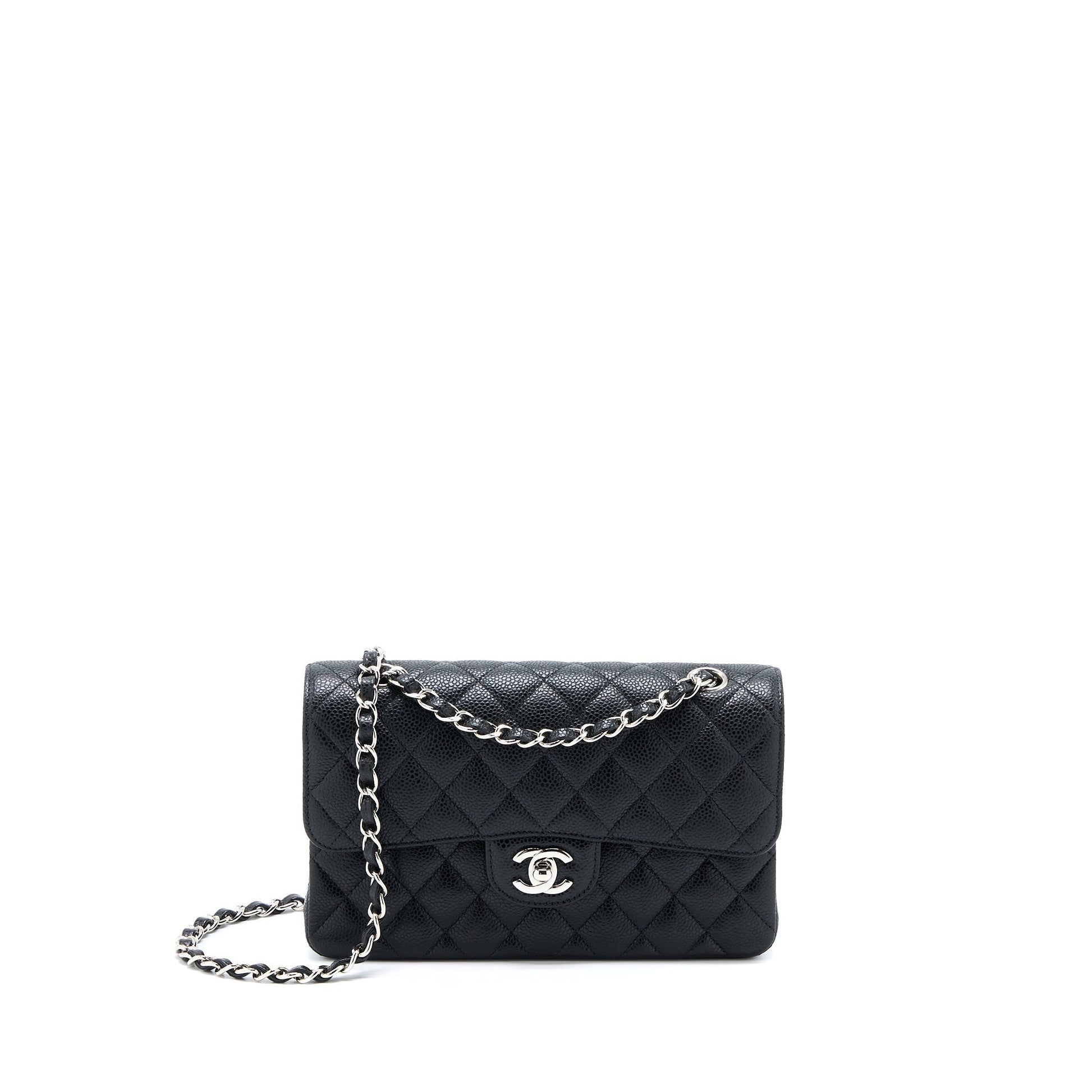 Chanel Classic Flap Caviar SHW Microchip Black Small Shoulder Bag Shwmicrochip 2