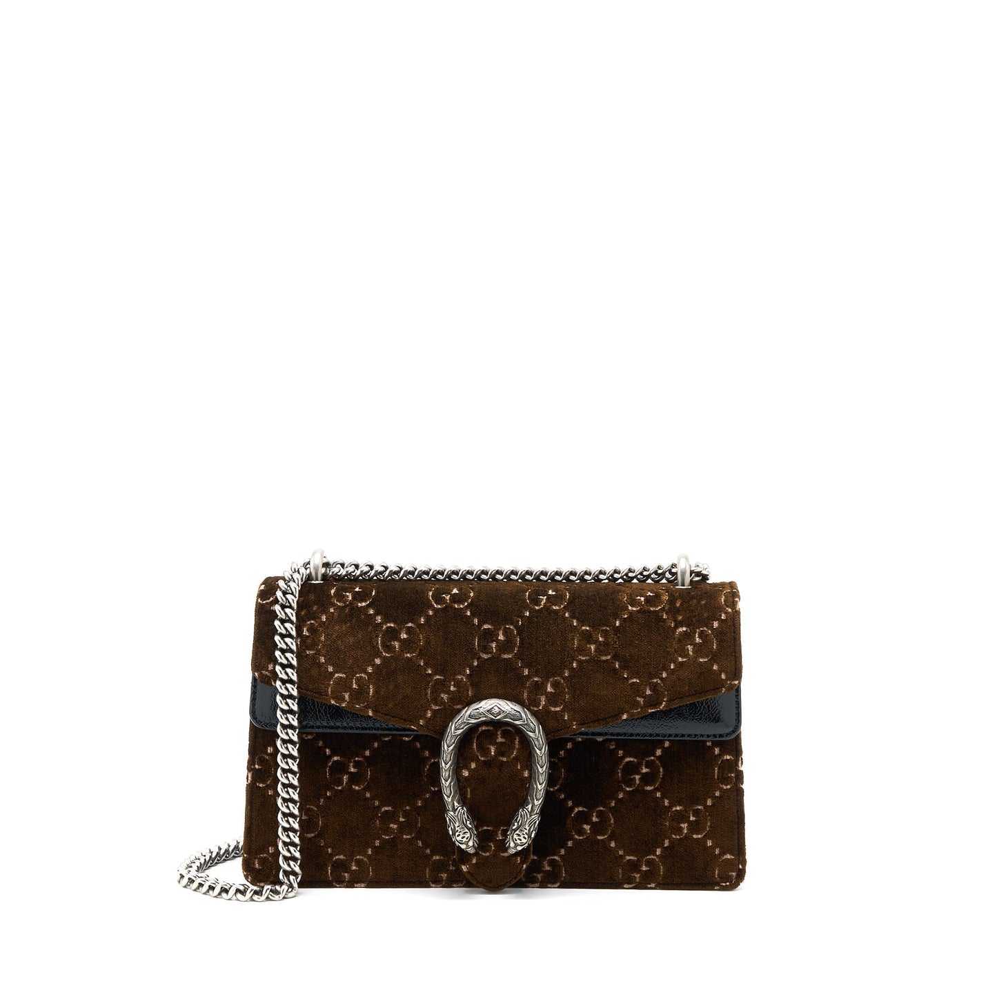 Gucci Dionysus Supreme Velvet Shw Handbag Brown Small Travel Bag