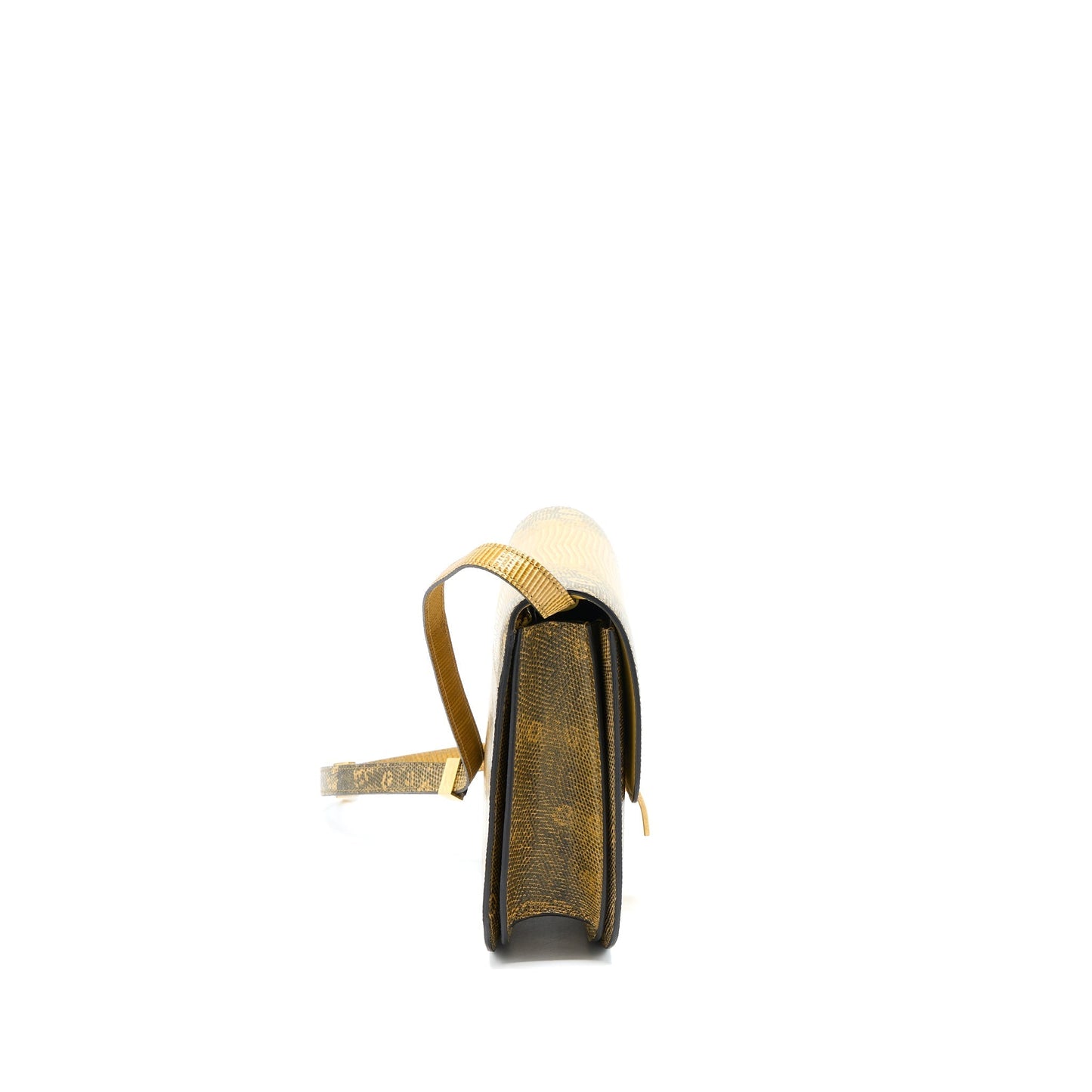 Celine Box Lizard Natural Brushed Handbag Medium Travel Bag