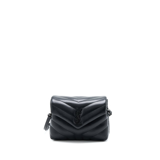 YSL Saint Laurent Saint Laurent Loulou Toy Strap Purse Calfskin Black Travel Bag